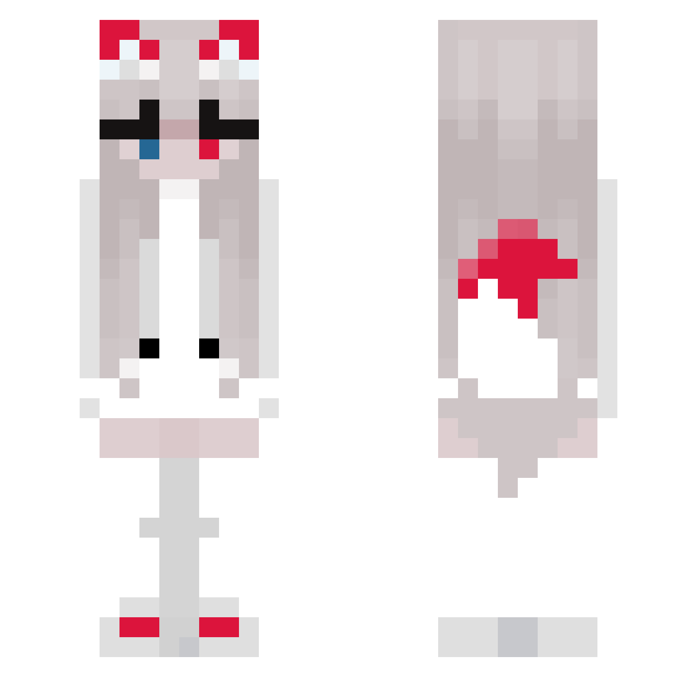 Alpha2866 Minecraft skin, front and back view