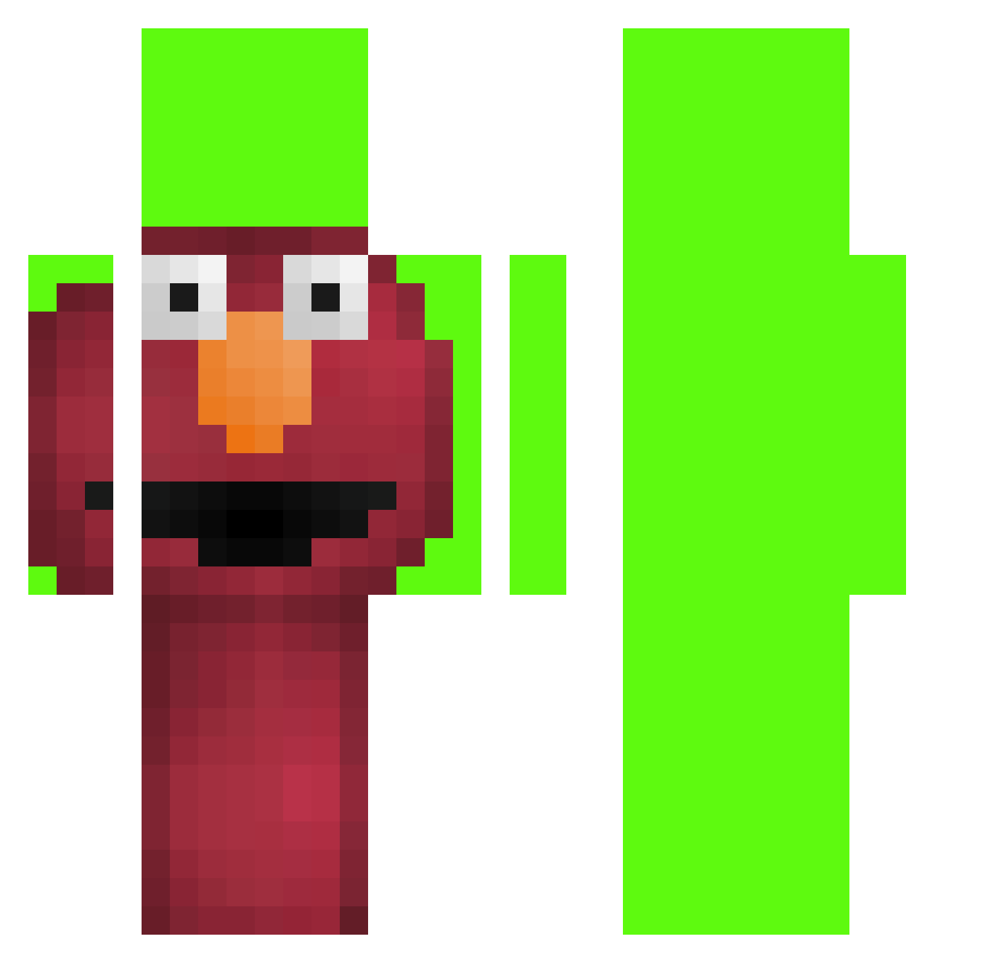 Titan333 Minecraft skin, front and back view