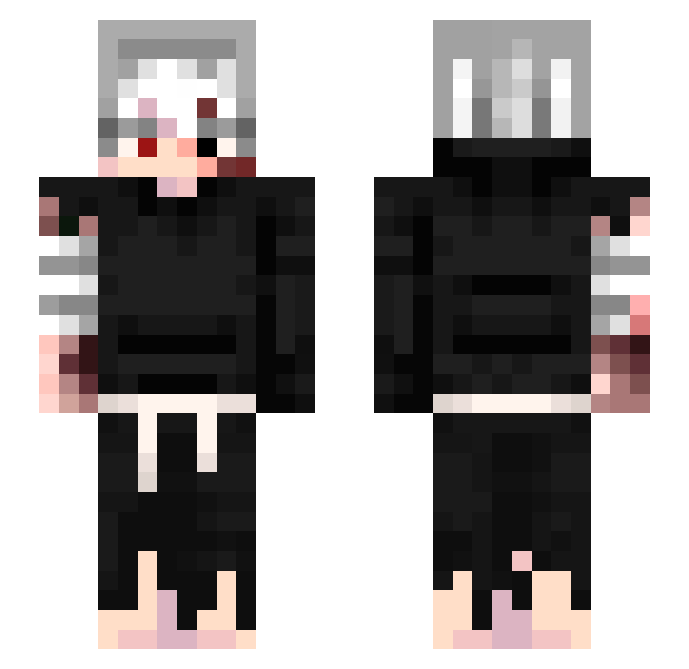 Shayvvv Minecraft skin, front and back view