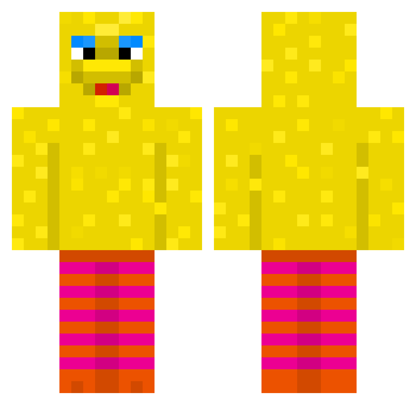 Gabino92892 Minecraft skin, front and back view
