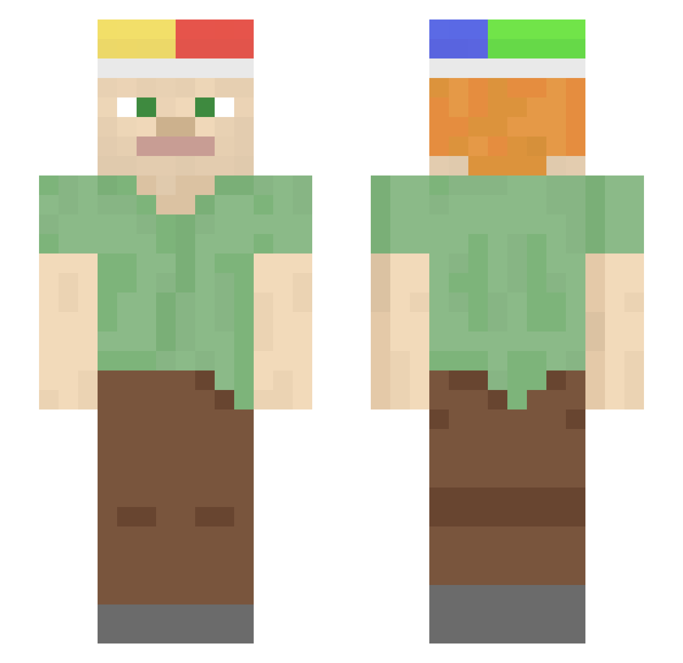xShotTea_ Minecraft skin, front and back view