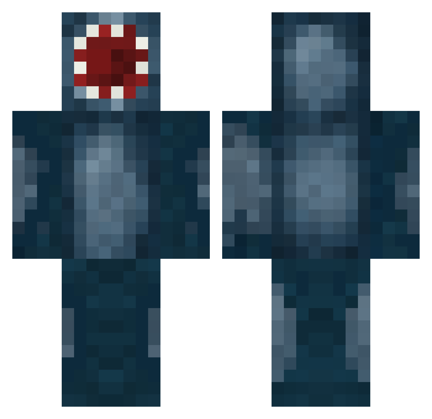 buddyscrich Minecraft skin, front and back view