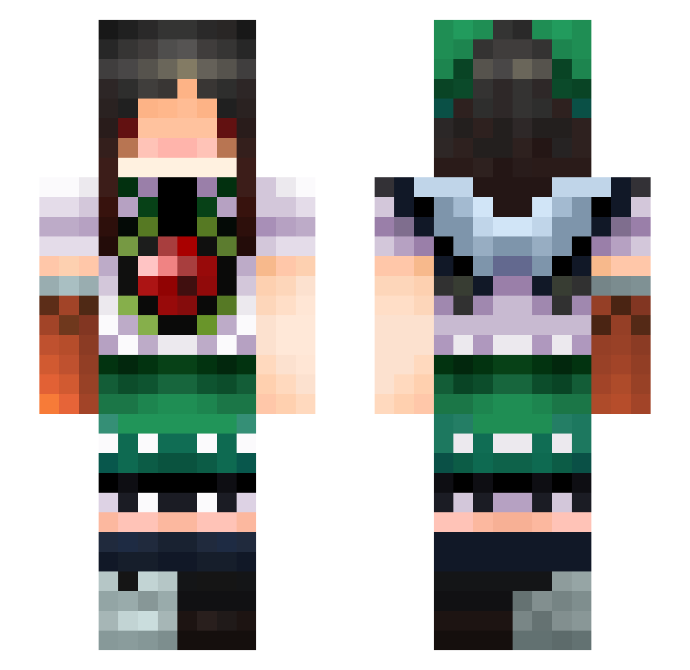 moldavian Minecraft skin, front and back view