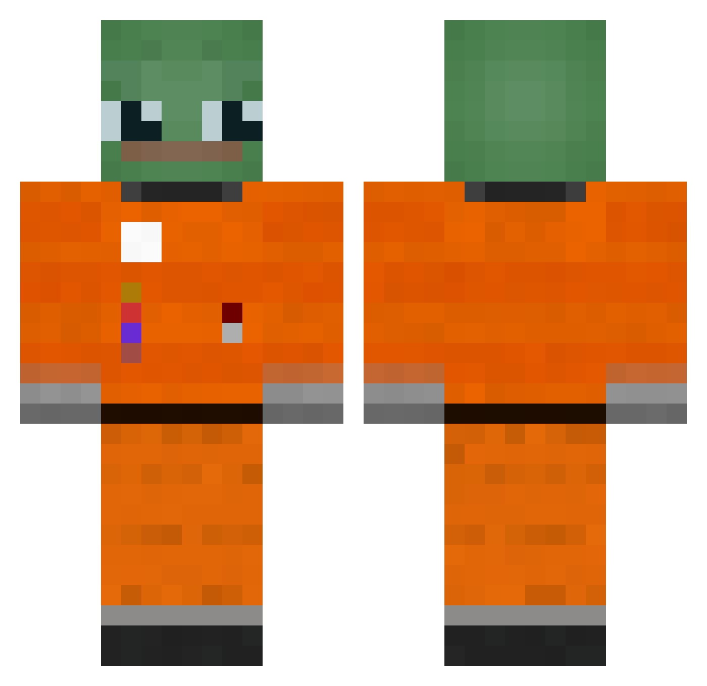 Henry334969 Minecraft skin, front and back view