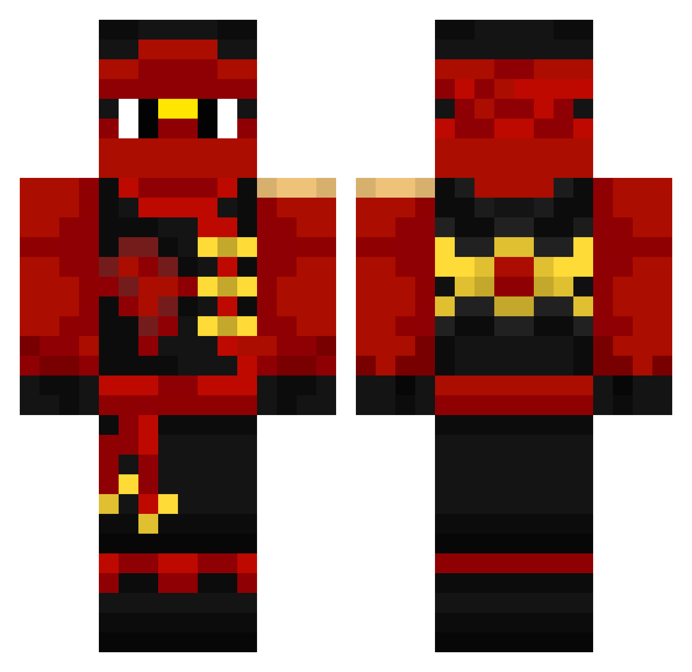 BadeMantelBoy Minecraft skin, front and back view