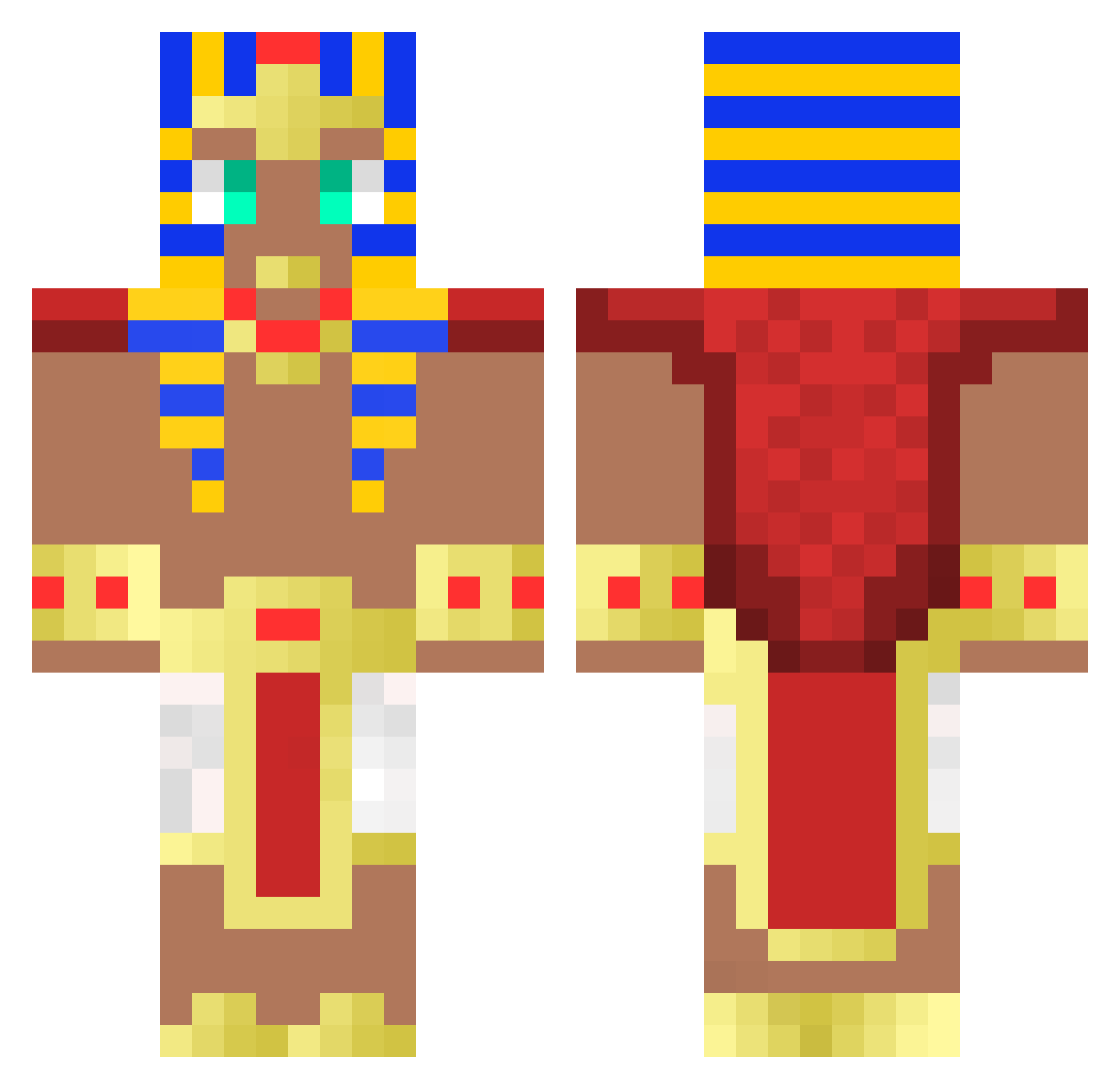 Sh4dow01 Minecraft skin, front and back view