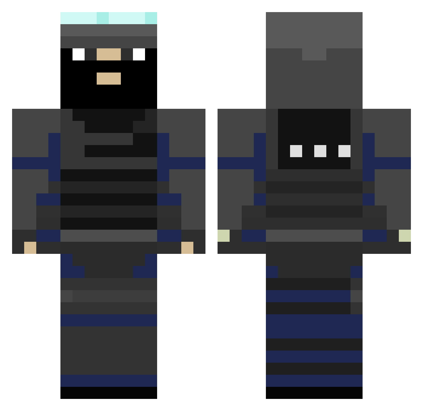 TheBiggestDog12 Minecraft skin, front and back view
