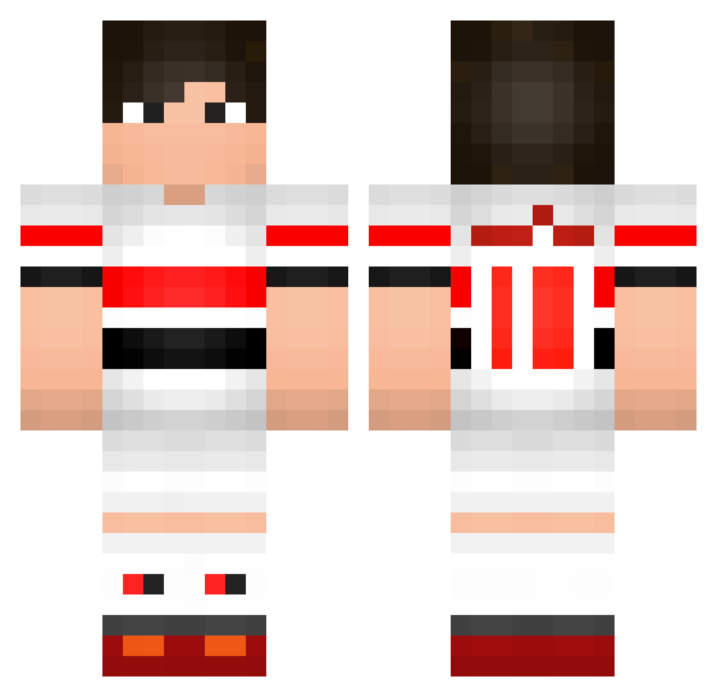 sopabr Minecraft skin, front and back view