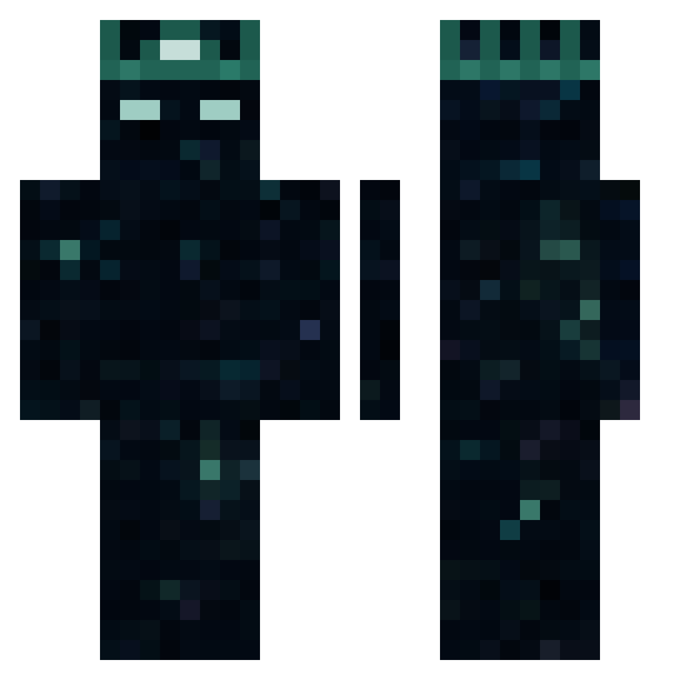 void_of_obsidian Minecraft skin, front and back view