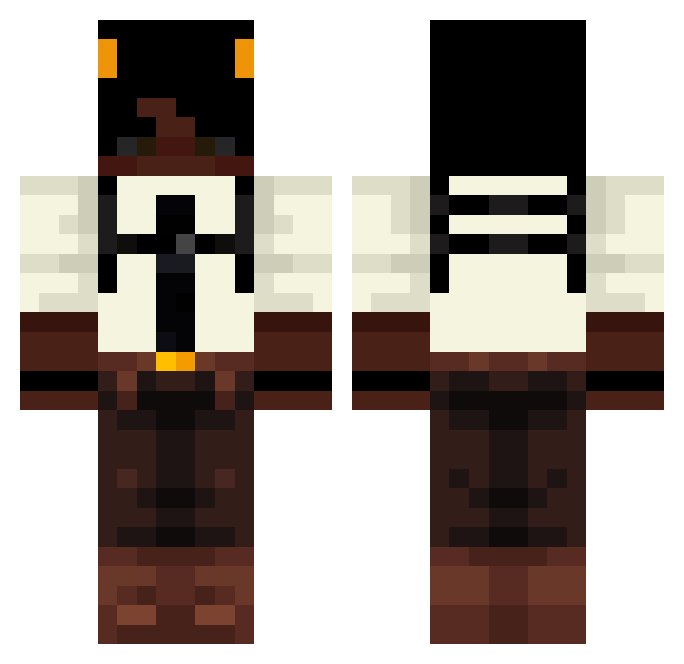 SamuelCreativ Minecraft skin, front and back view