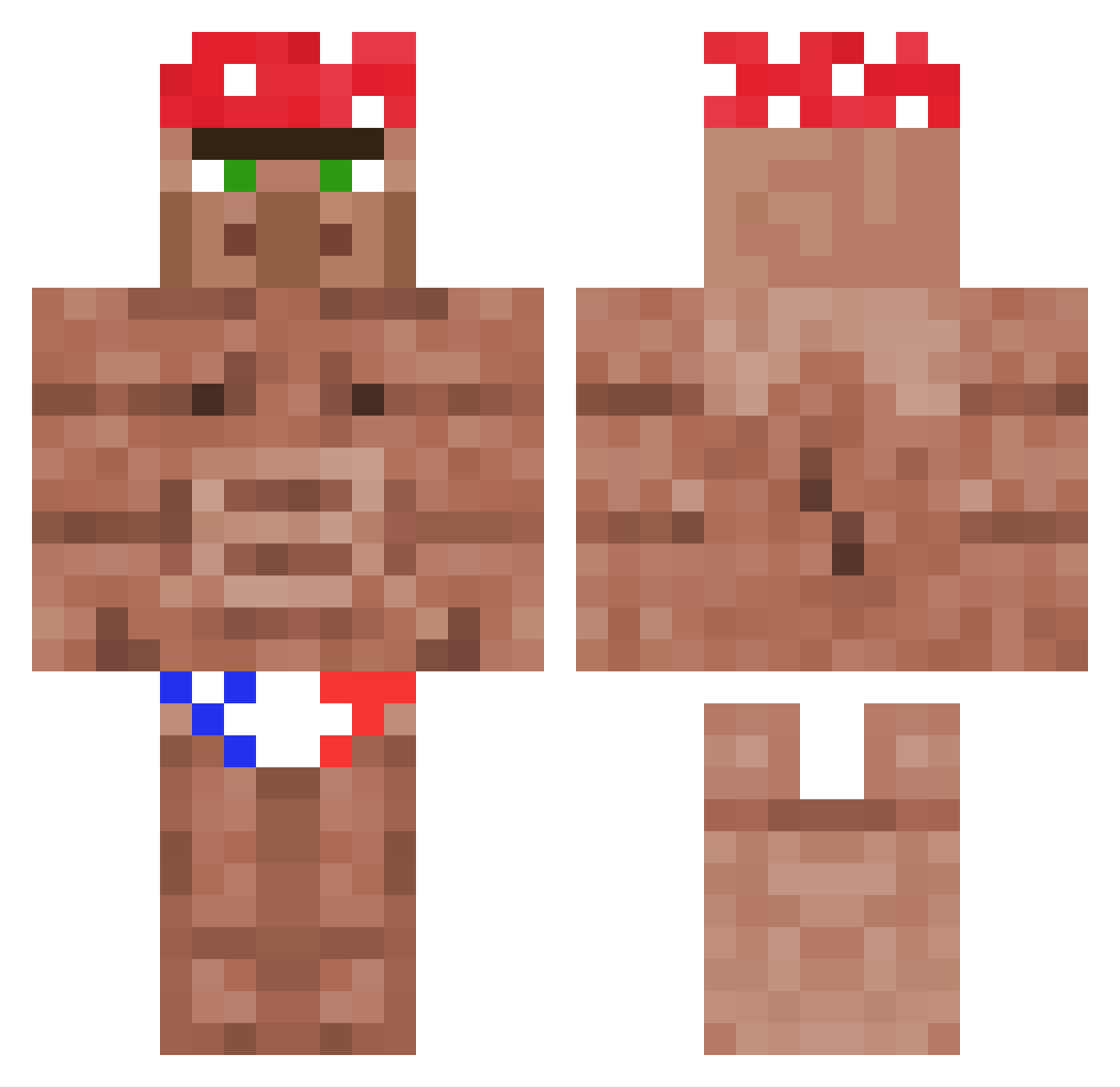 ztrike_ Minecraft skin, front and back view