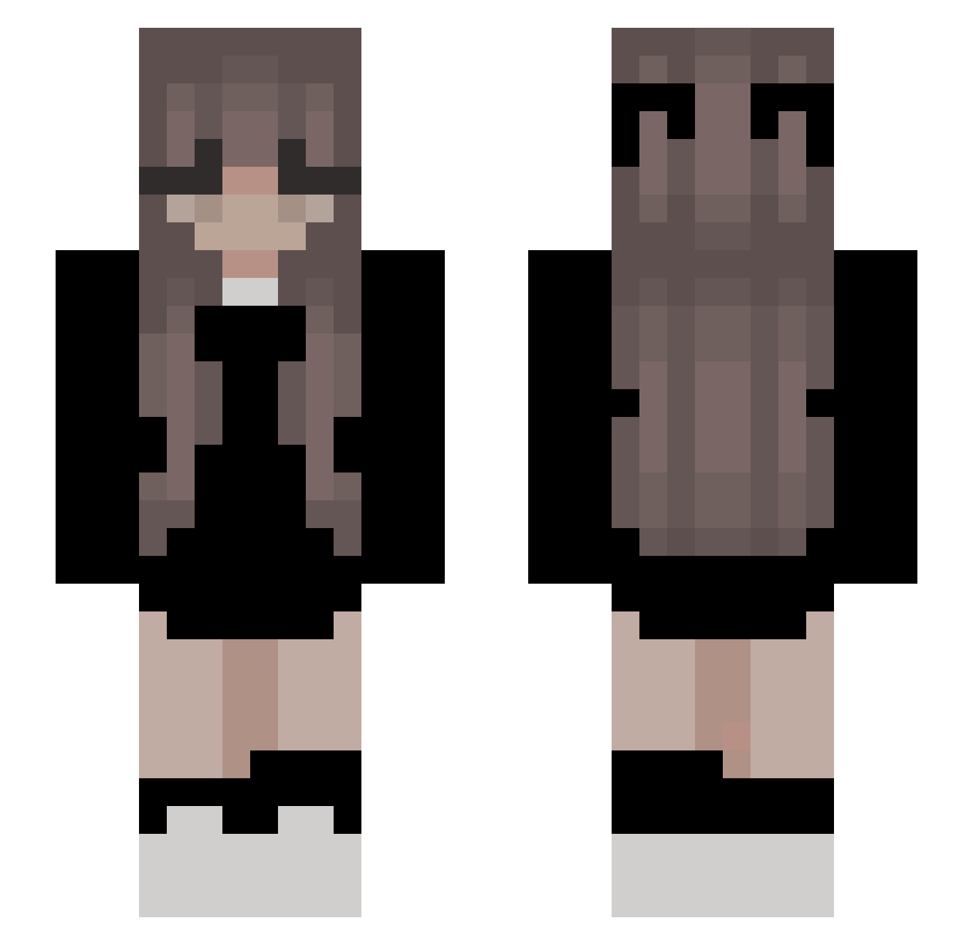 stelae Minecraft skin, front and back view