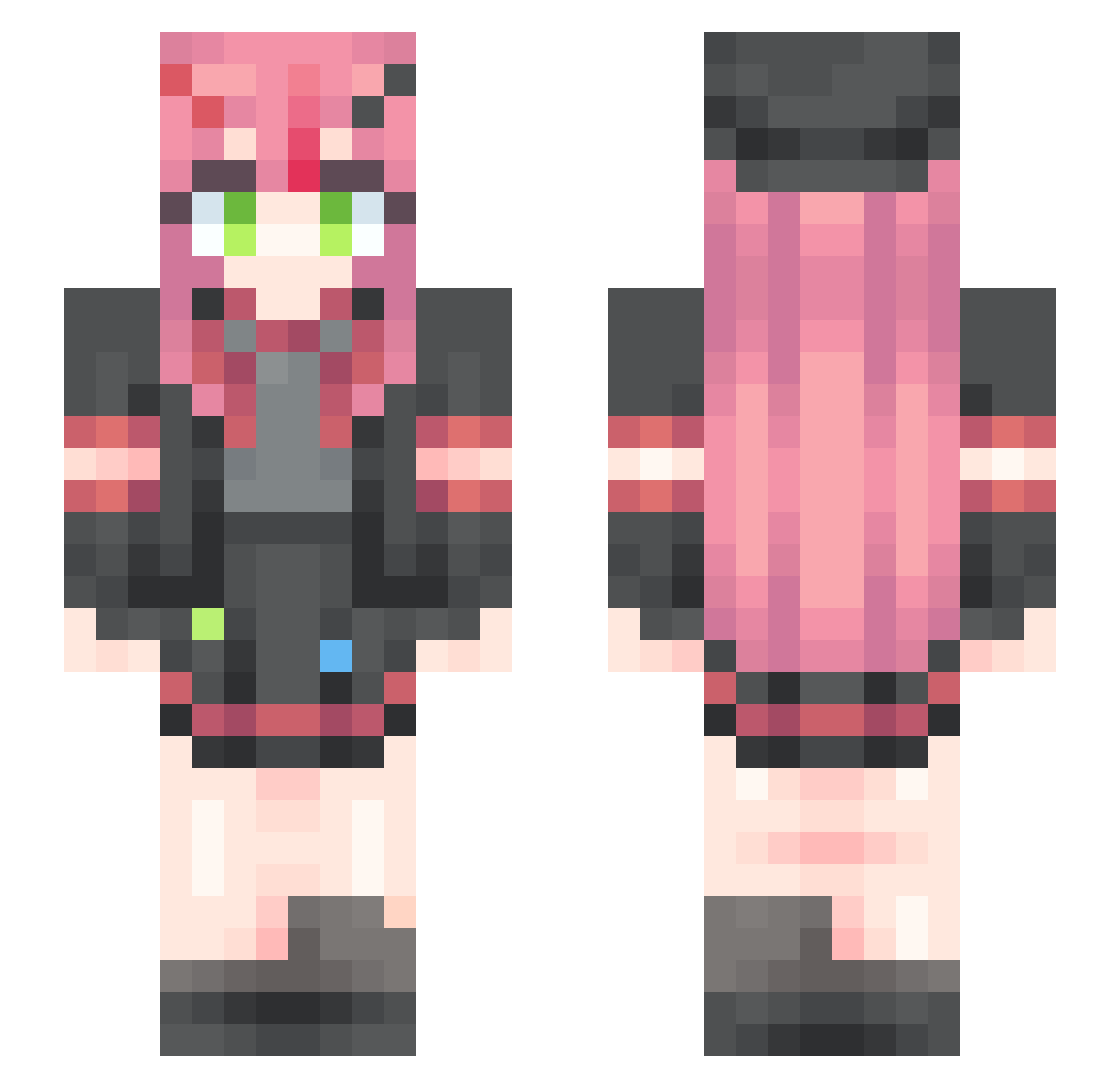 Rurin__ Minecraft skin, front and back view
