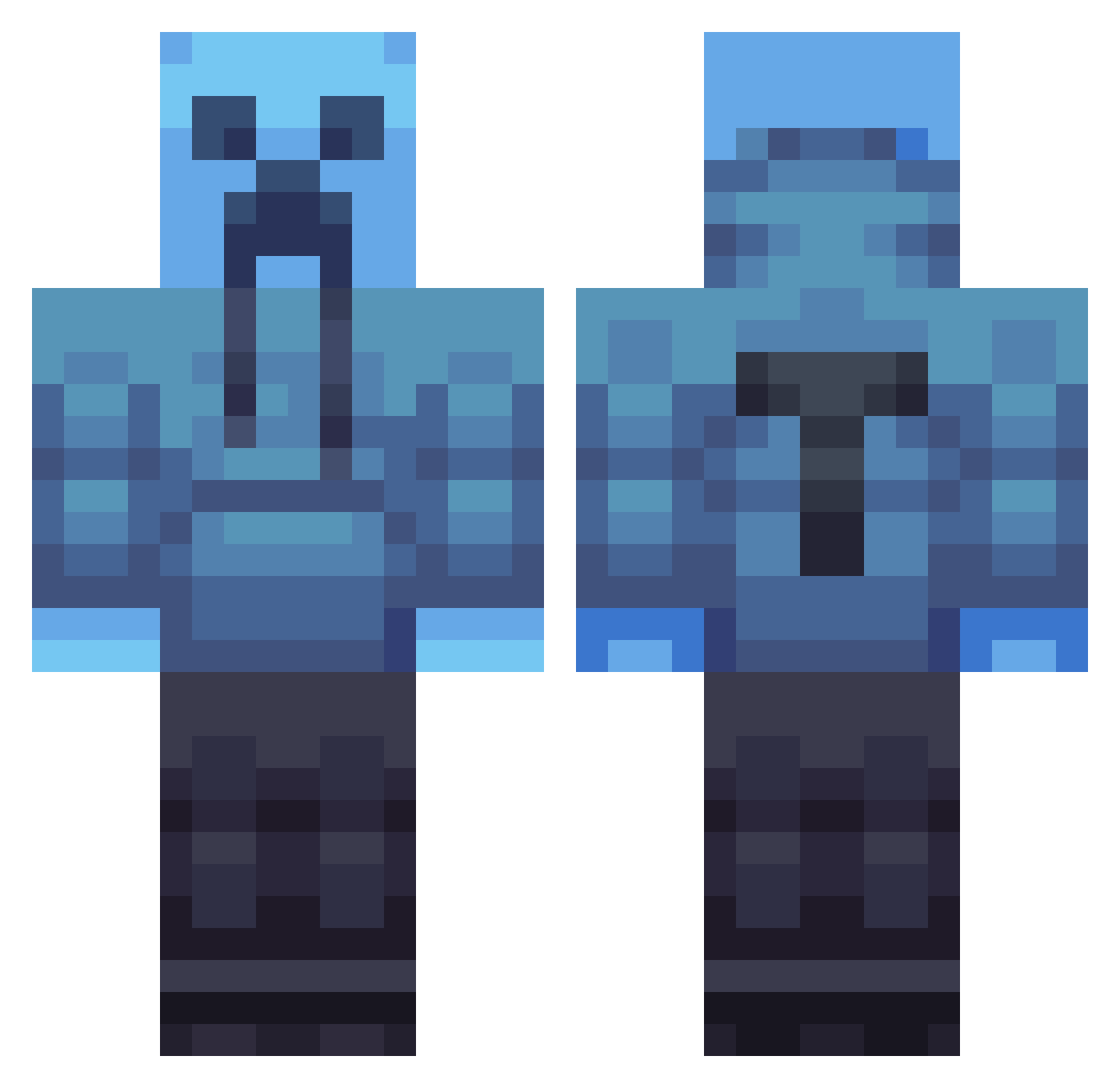 Titouancmoi Minecraft skin, front and back view