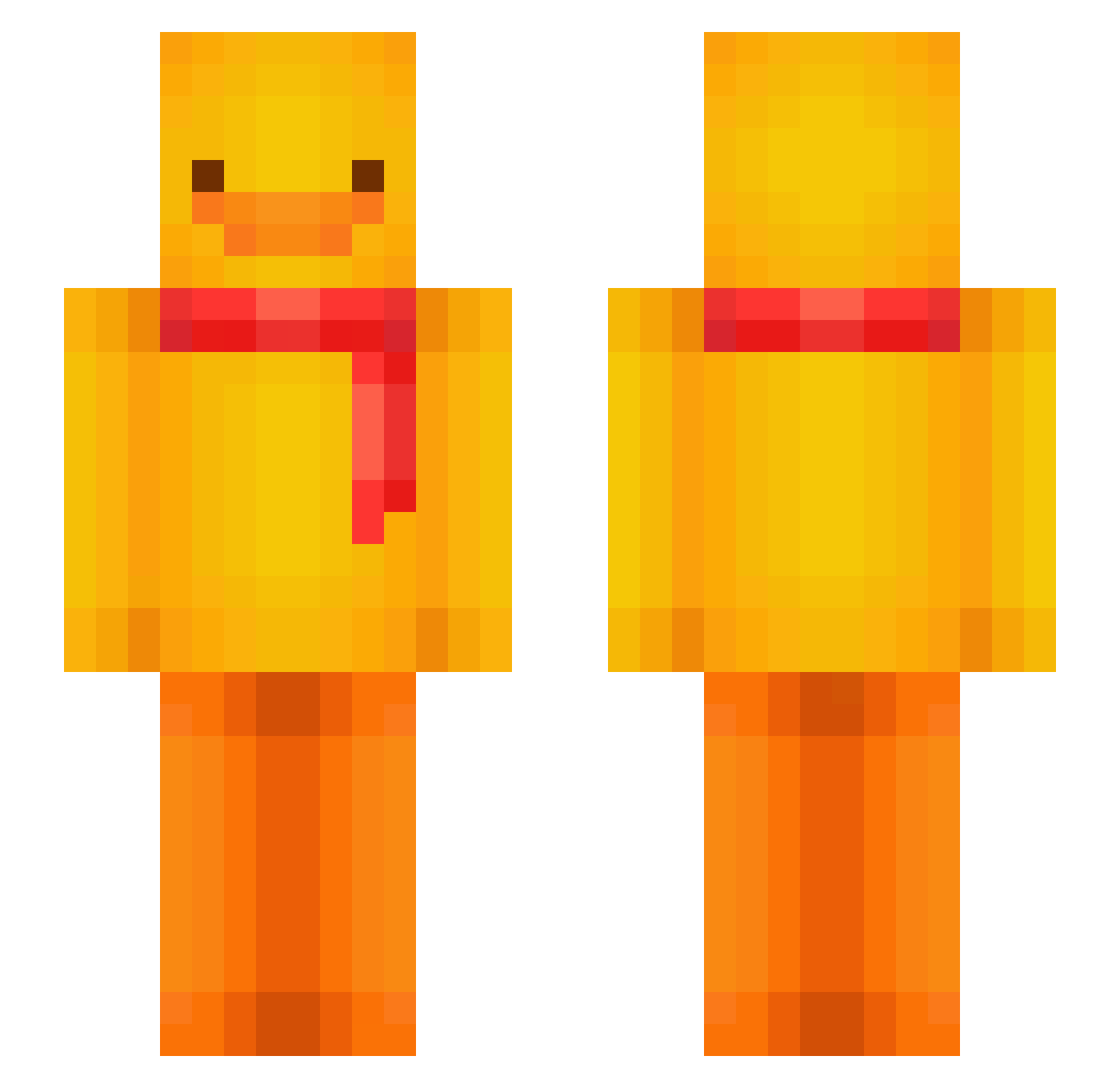 TerenceVBrooklyn Minecraft skin, front and back view