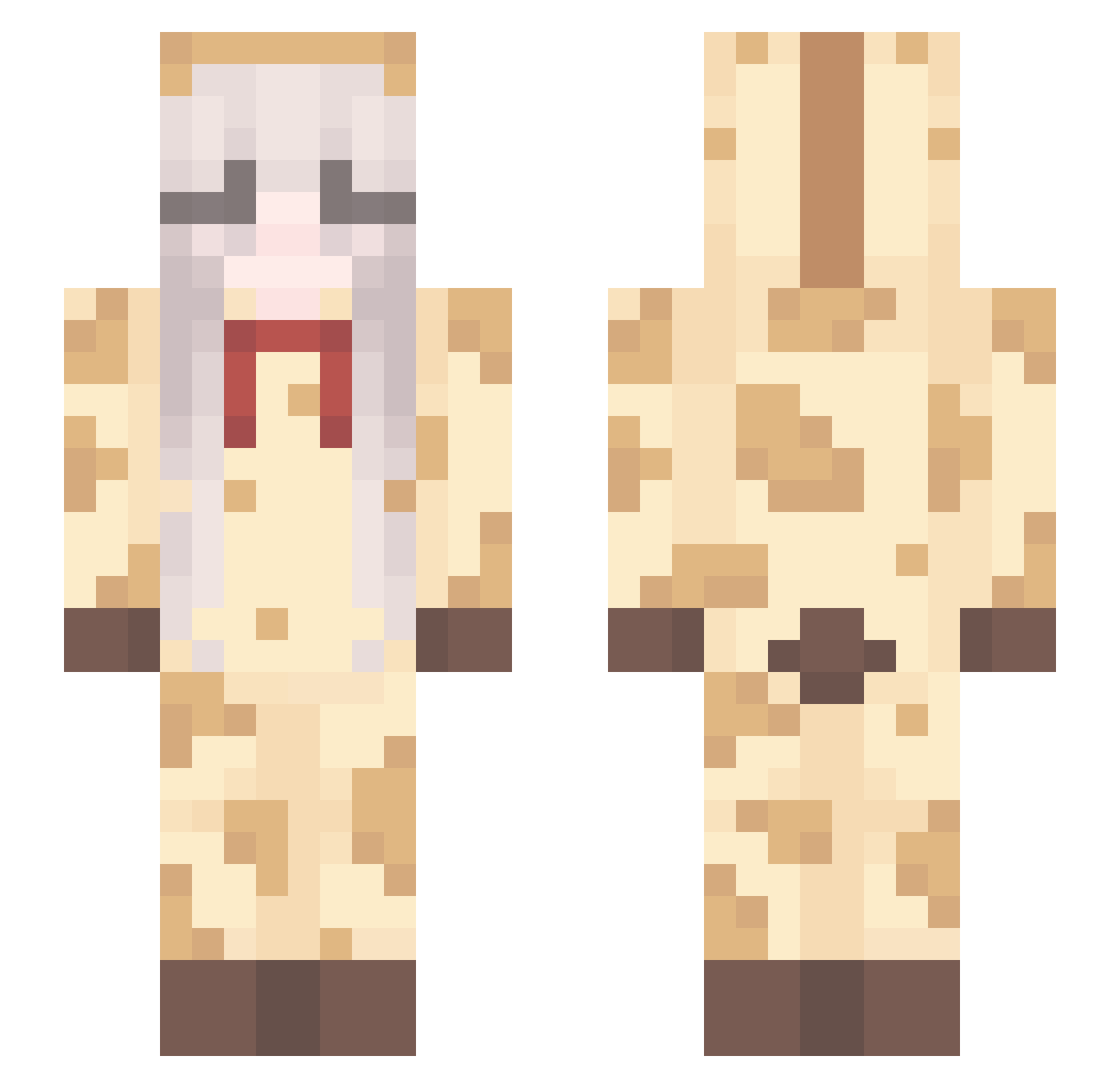 1875 Minecraft skin, front and back view