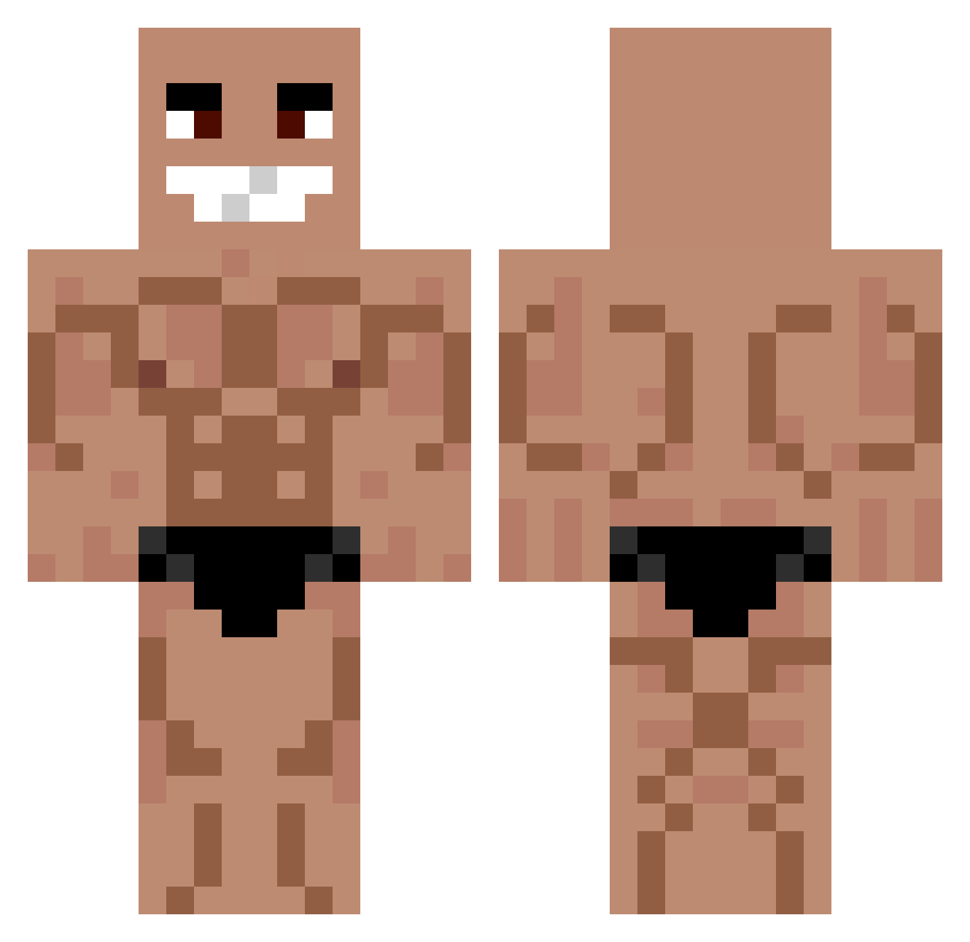 DwayneJohnzyn Minecraft skin, front and back view