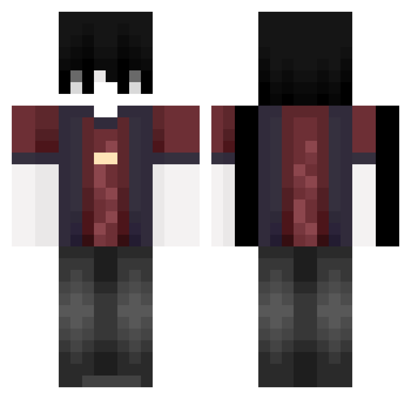 vdhl Minecraft skin, front and back view