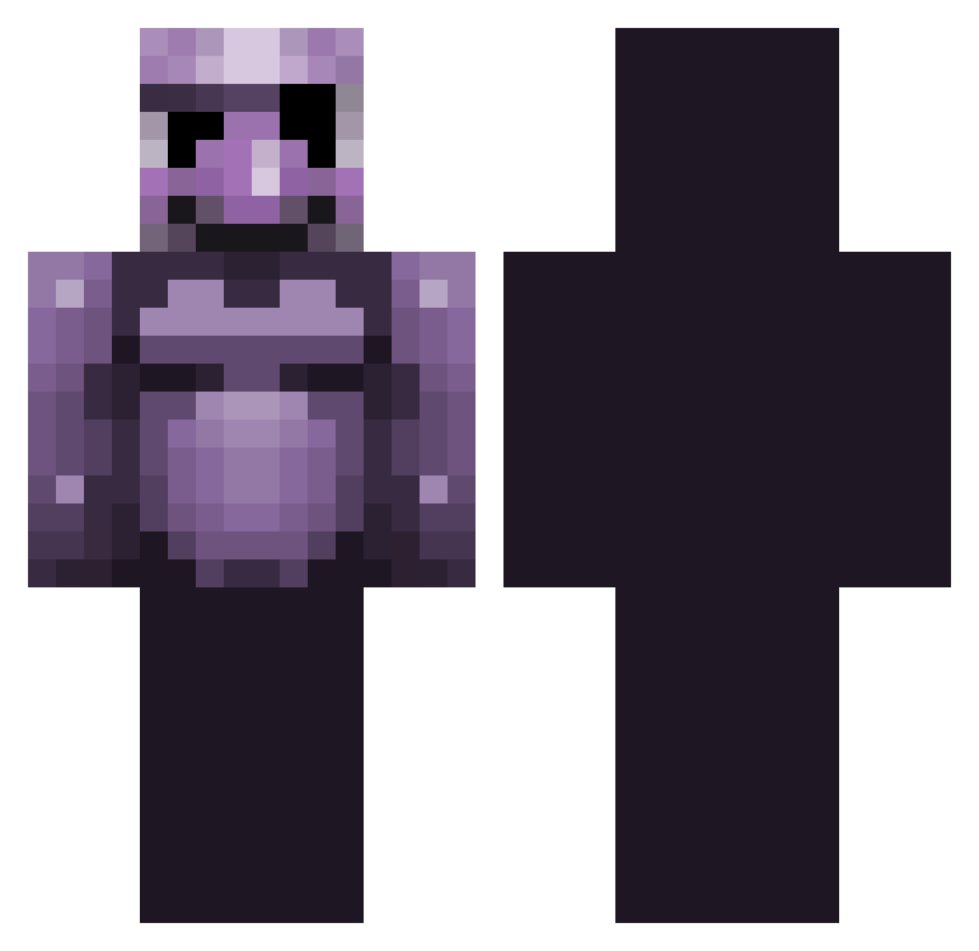 temmingu Minecraft skin, front and back view