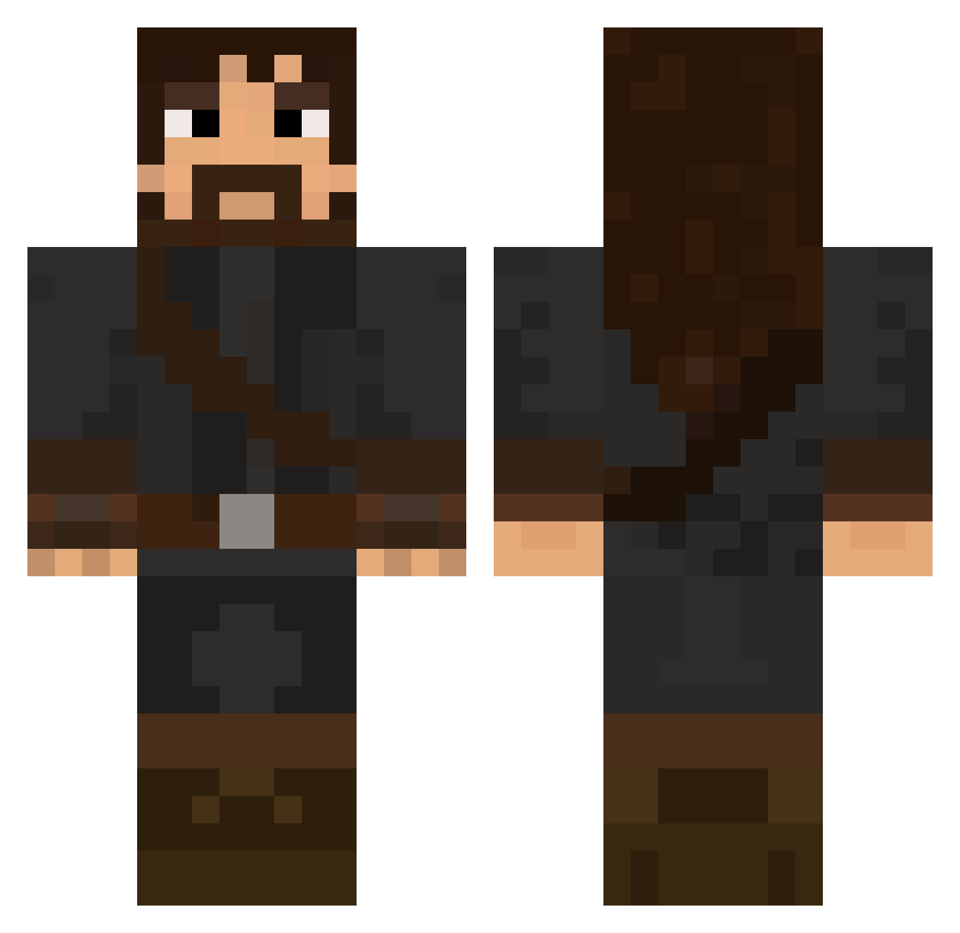 yankovdwaals Minecraft skin, front and back view