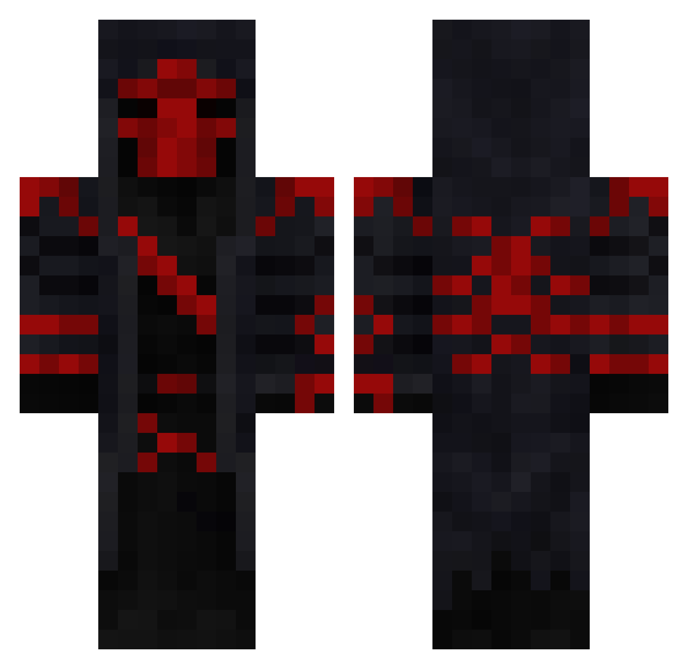 C0RRYy Minecraft skin, front and back view