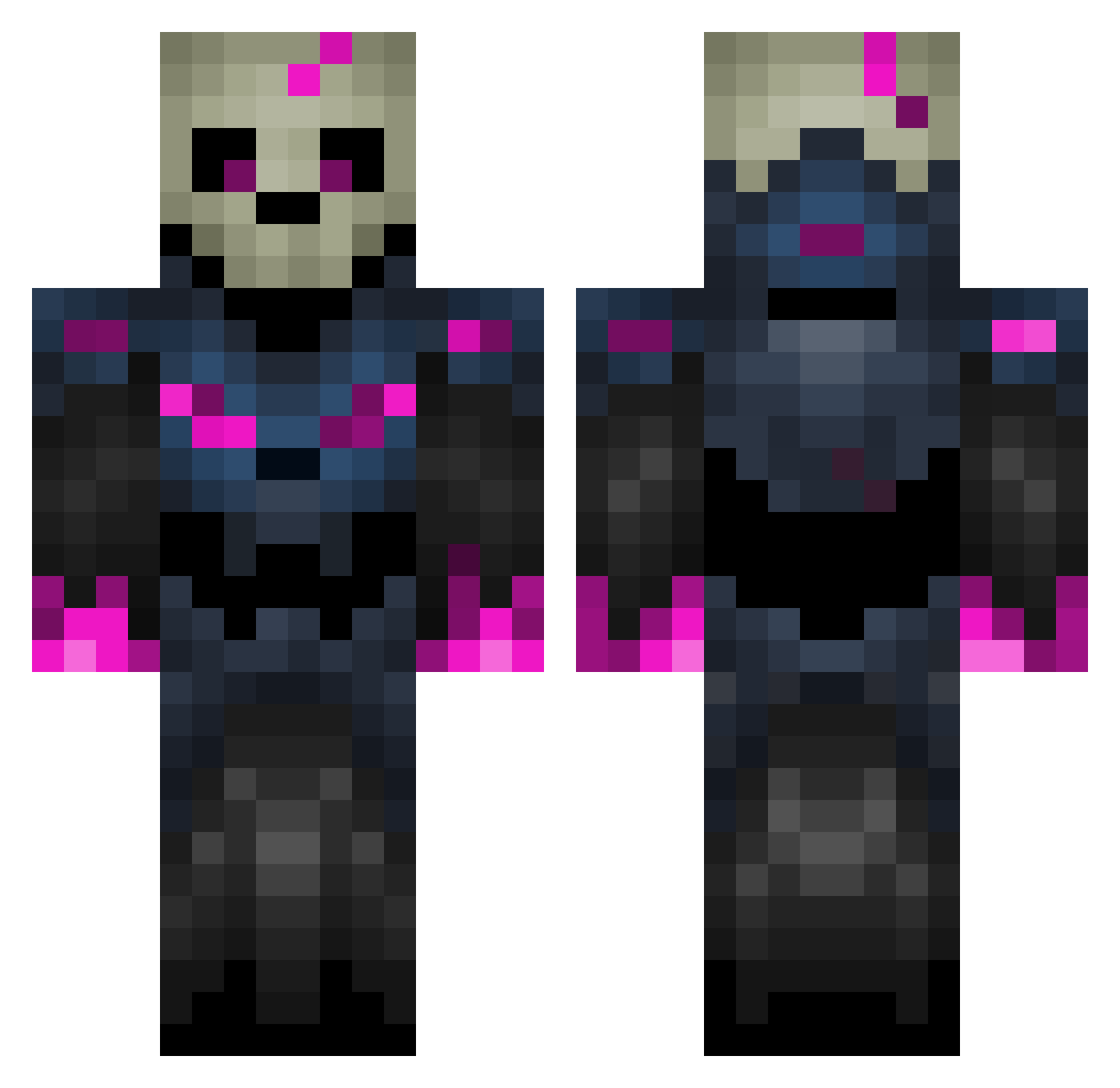 Shir0_Inu Minecraft skin, front and back view
