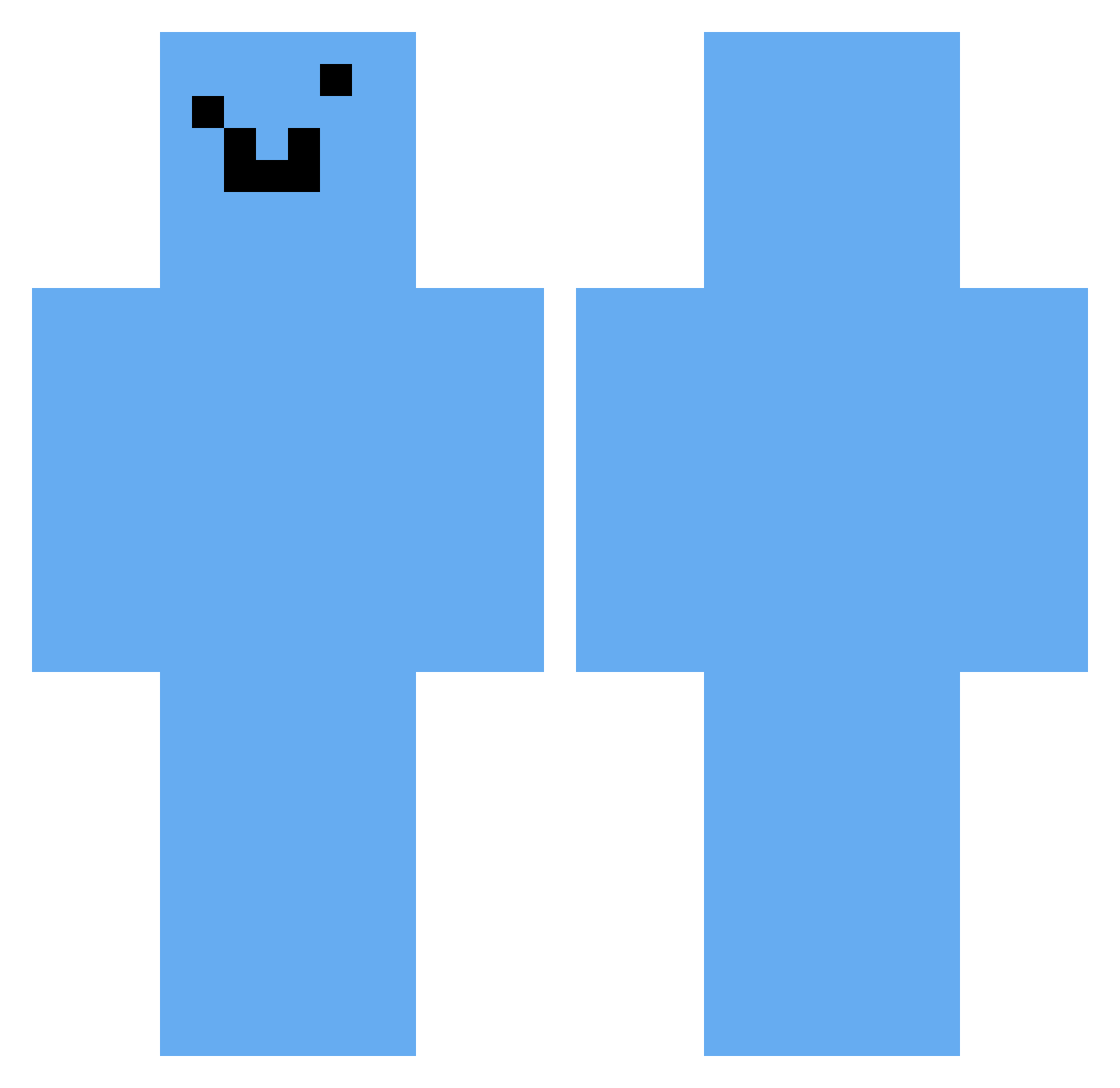 kuldepl Minecraft skin, front and back view
