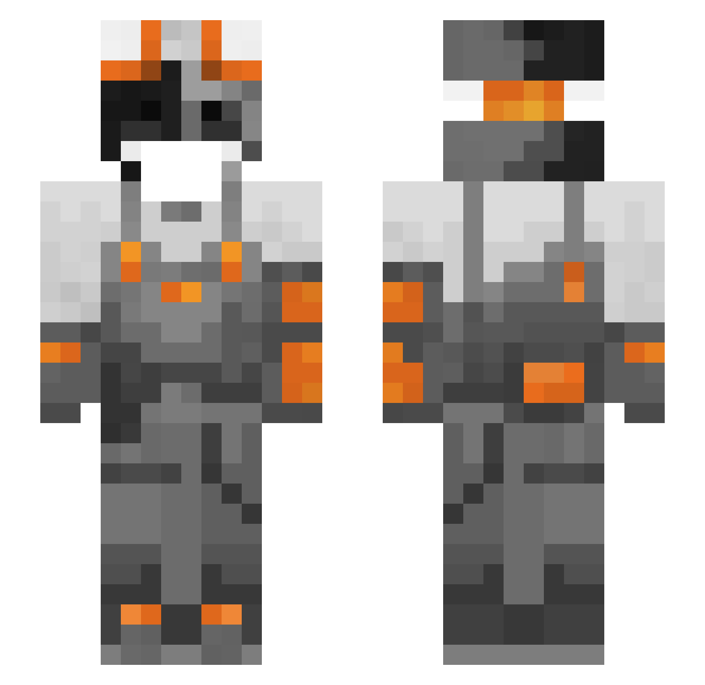 z3r033 Minecraft skin, front and back view