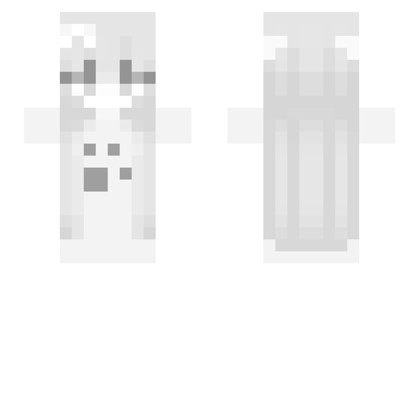 Koirax Minecraft skin, front and back view