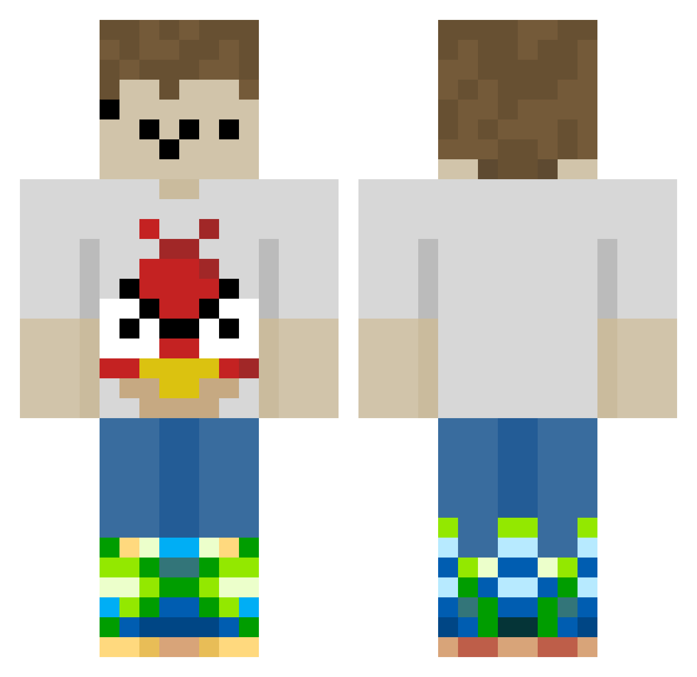ike930 Minecraft skin, front and back view