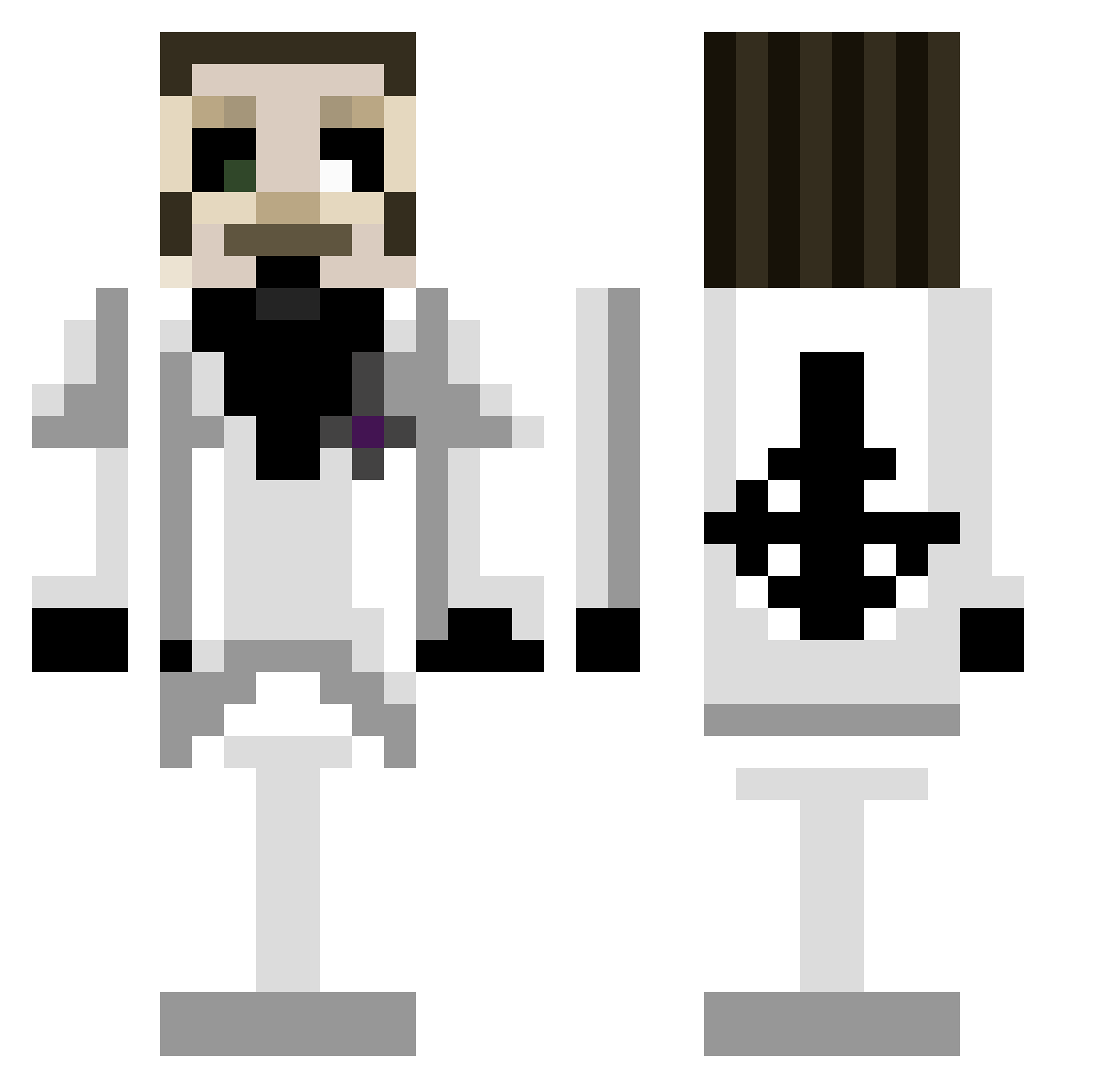 lauri1001 Minecraft skin, front and back view