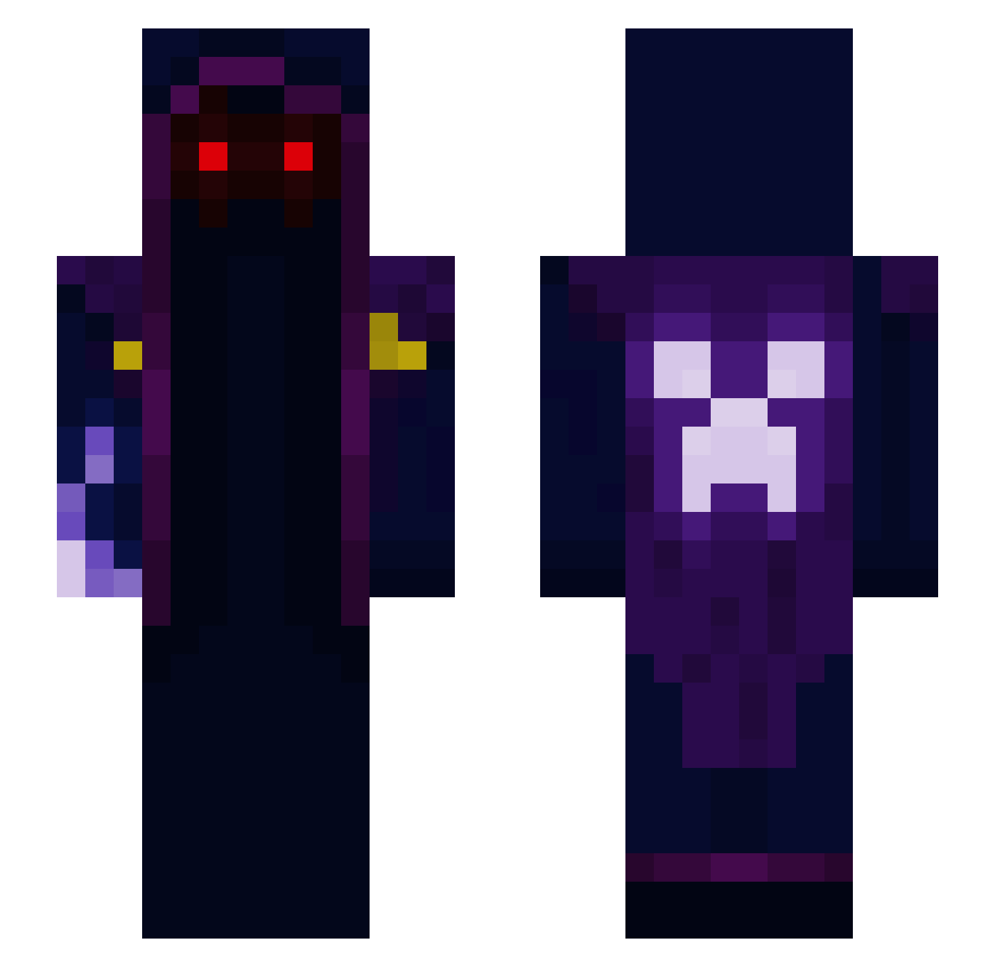 rustycrusty1234 Minecraft skin, front and back view