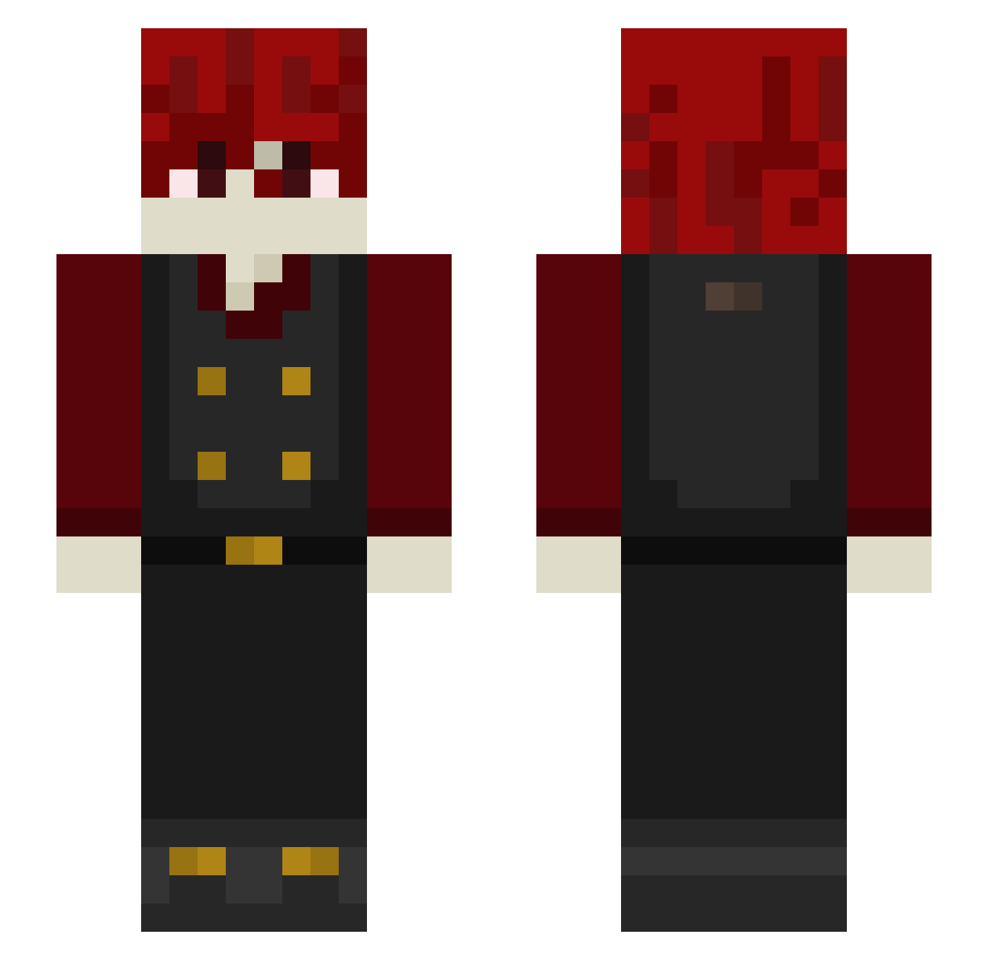 _S4VE Minecraft skin, front and back view