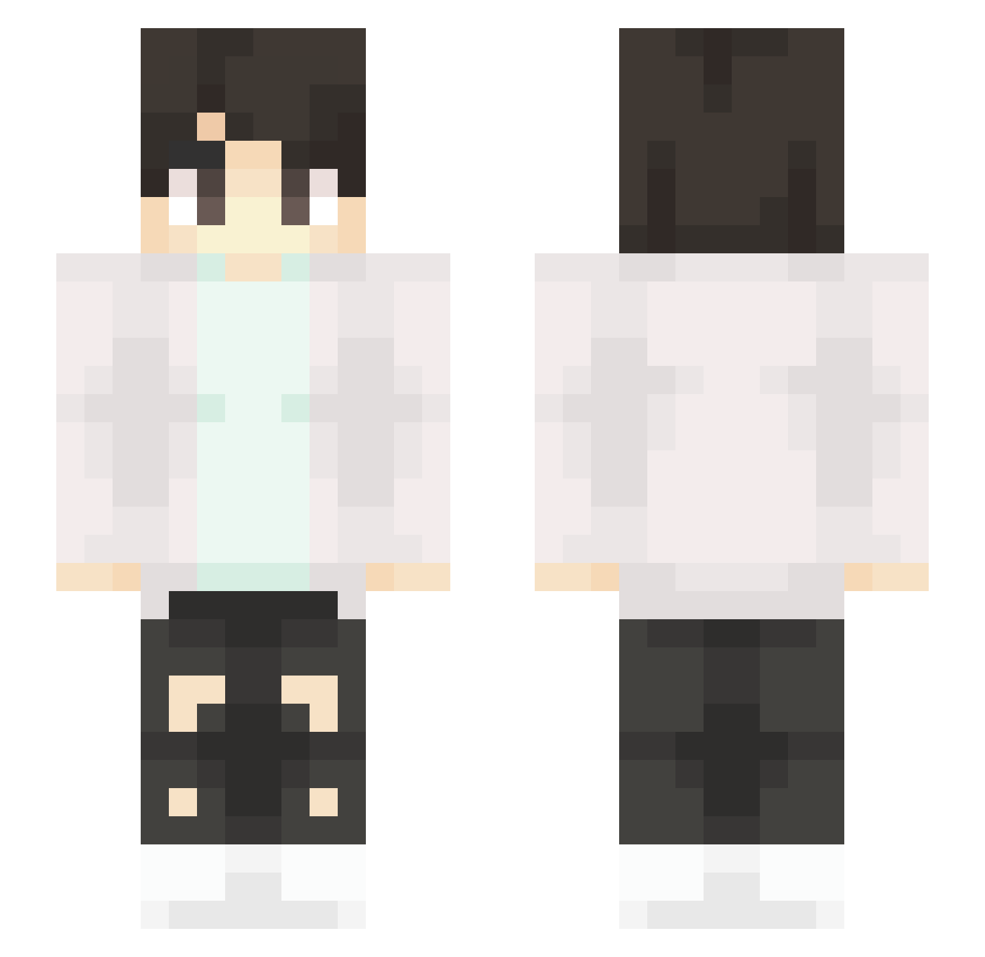 Prodigalize Minecraft skin, front and back view