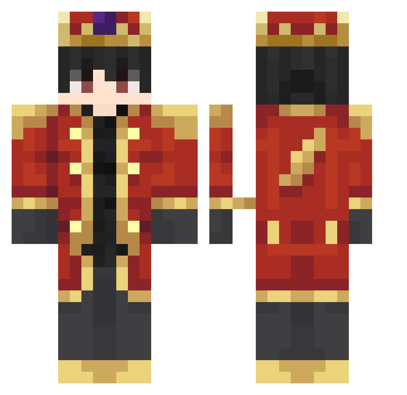 BugsB_ Minecraft skin, front and back view