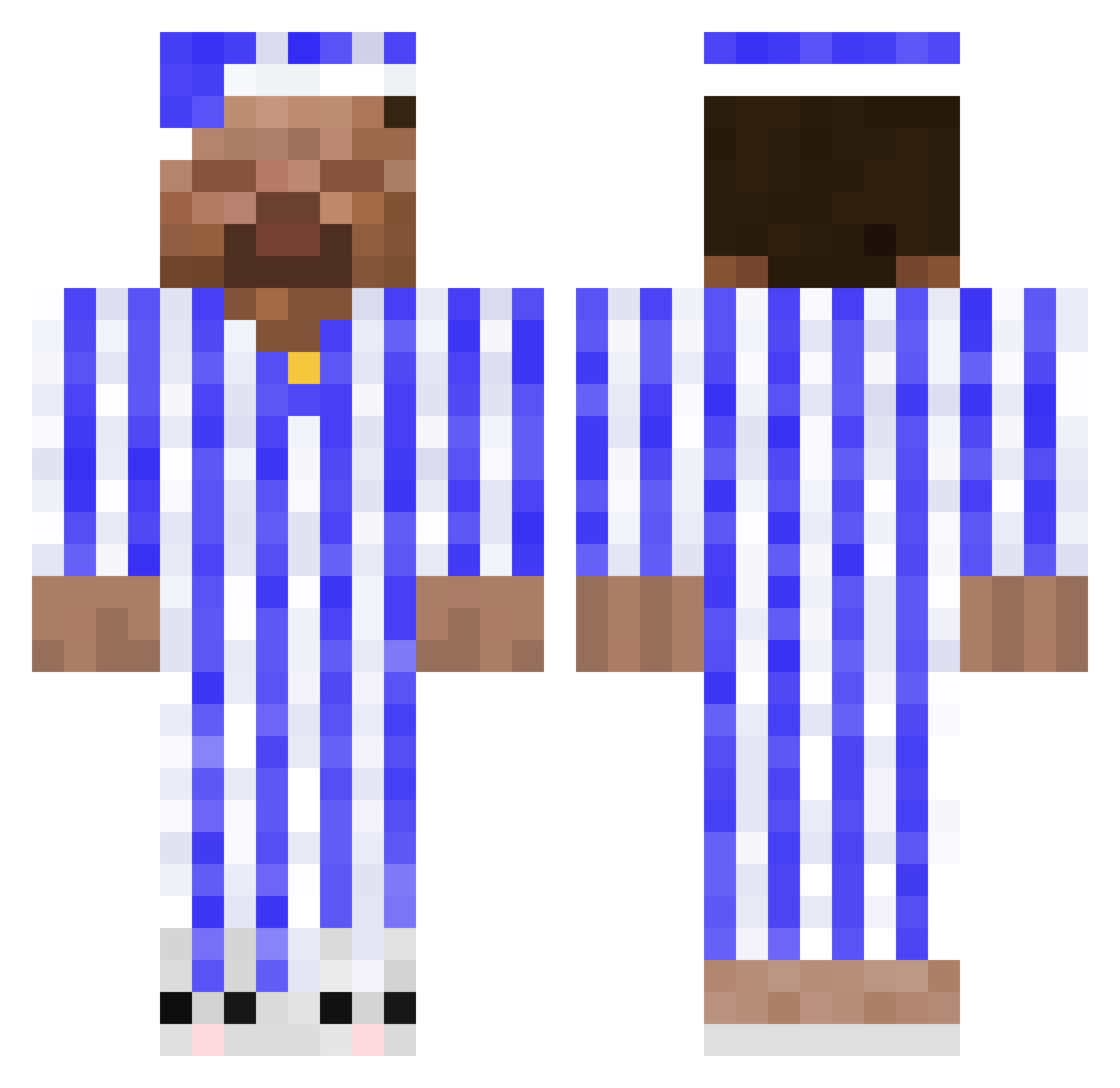 iDeactivate Minecraft skin, front and back view