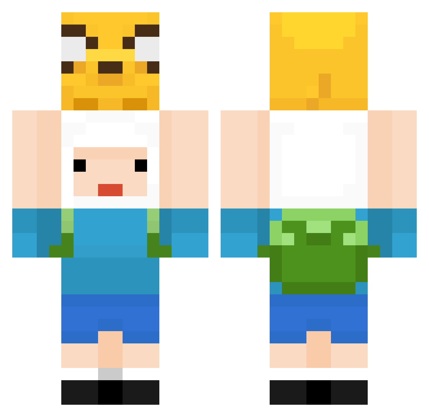 jrushtonn Minecraft skin, front and back view