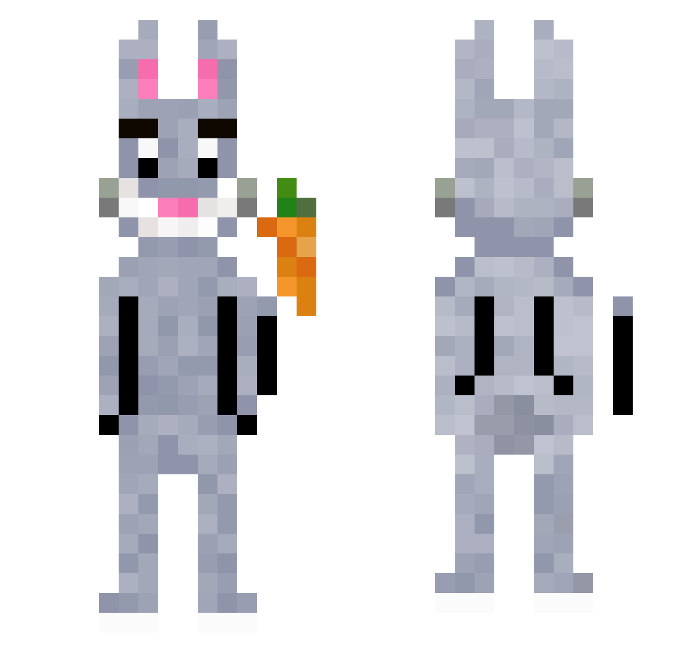 Londonia Minecraft skin, front and back view