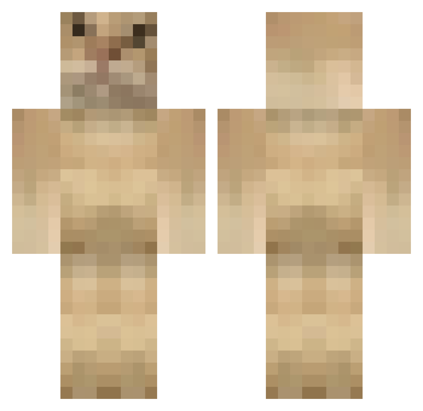 LIYrainyy Minecraft skin, front and back view