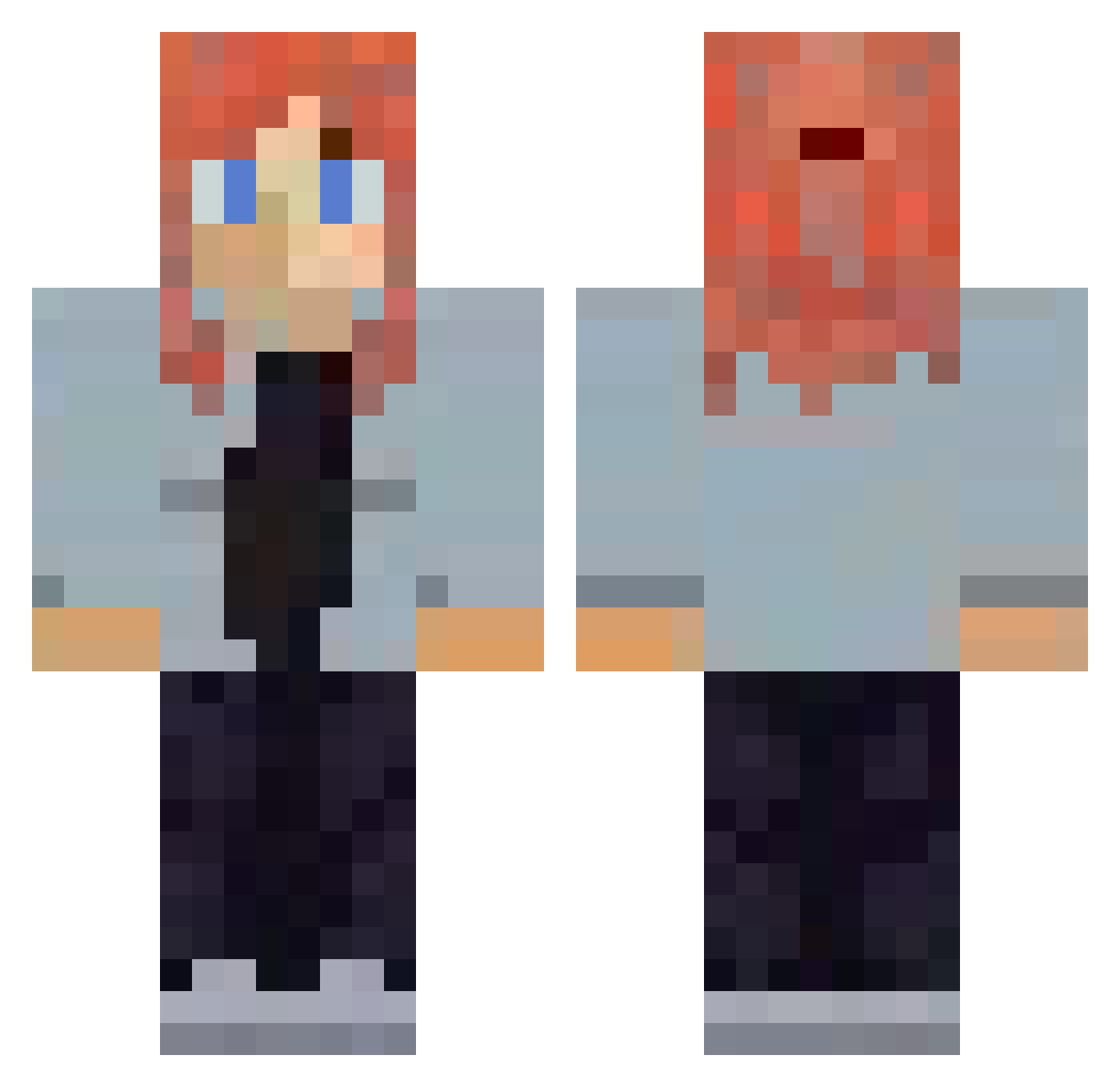 SpiderManAwesum8 Minecraft skin, front and back view
