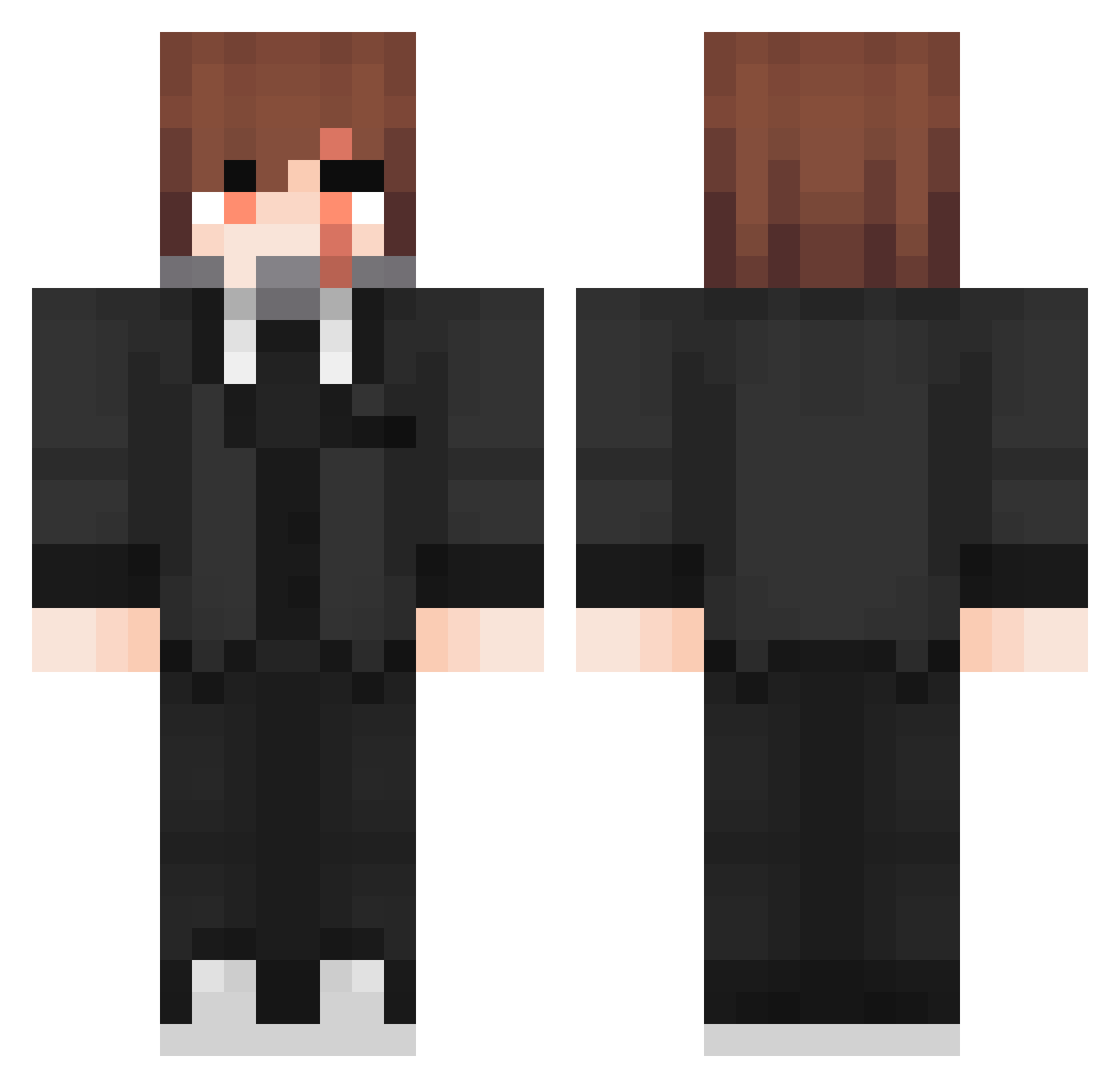 VT_Vertex Minecraft skin, front and back view