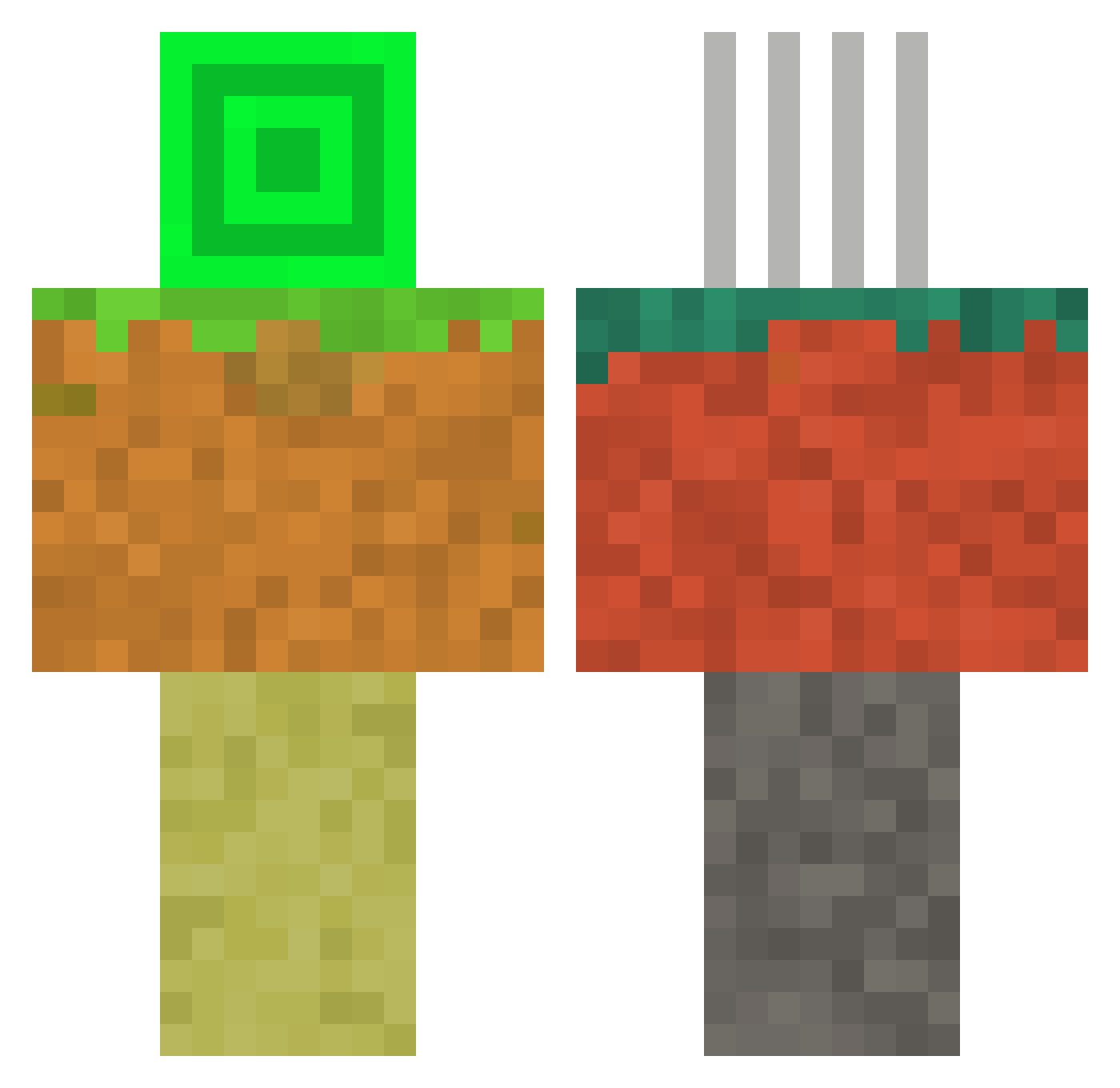 rratbabyy Minecraft skin, front and back view