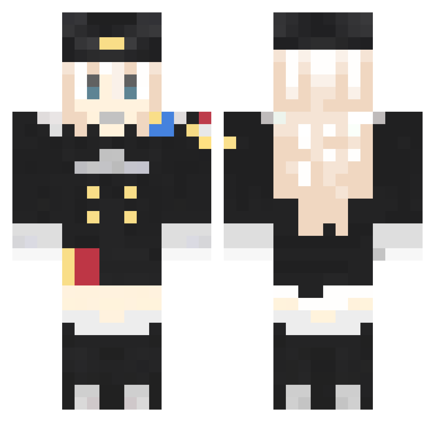 TrussedChain03 Minecraft skin, front and back view