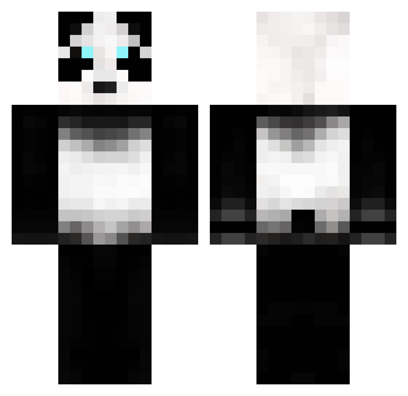 TheCrusaderKings Minecraft skin, front and back view