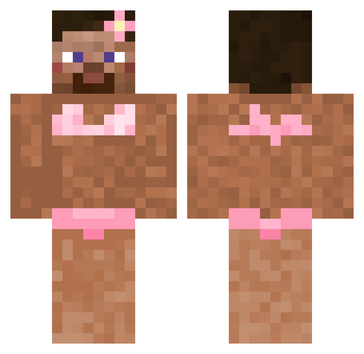 AxelColling Minecraft skin, front and back view