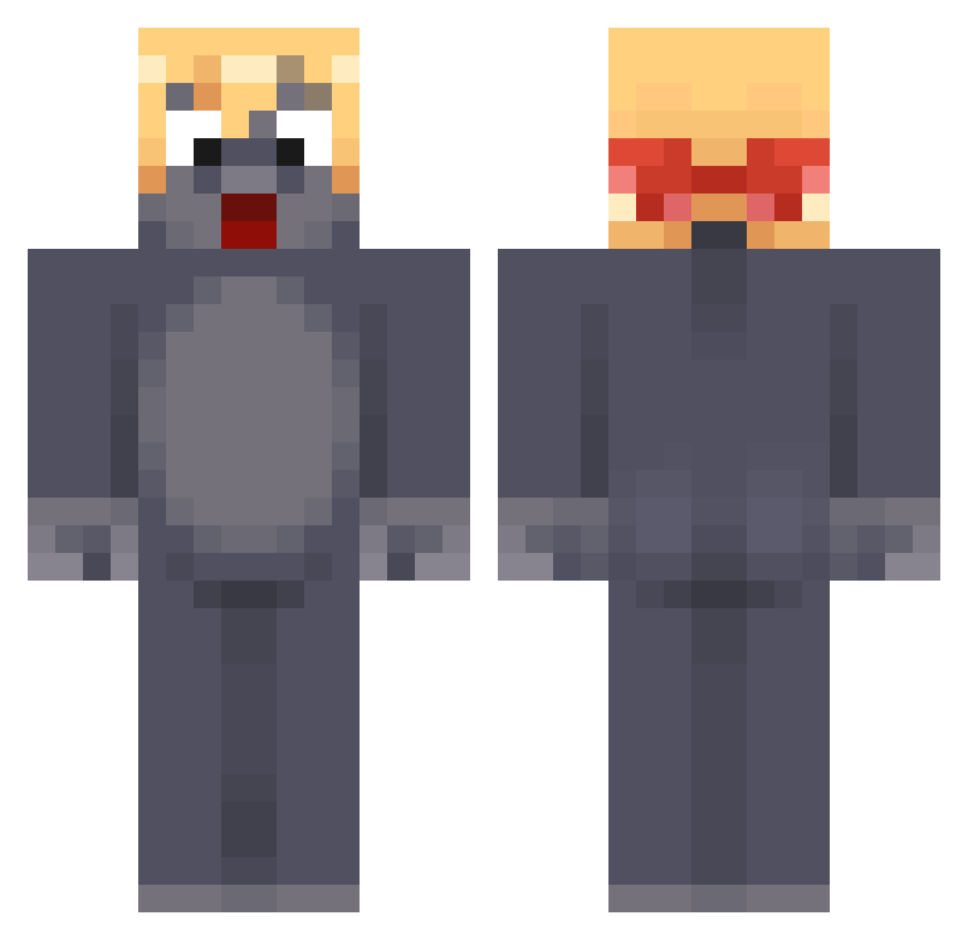 s71_ Minecraft skin, front and back view