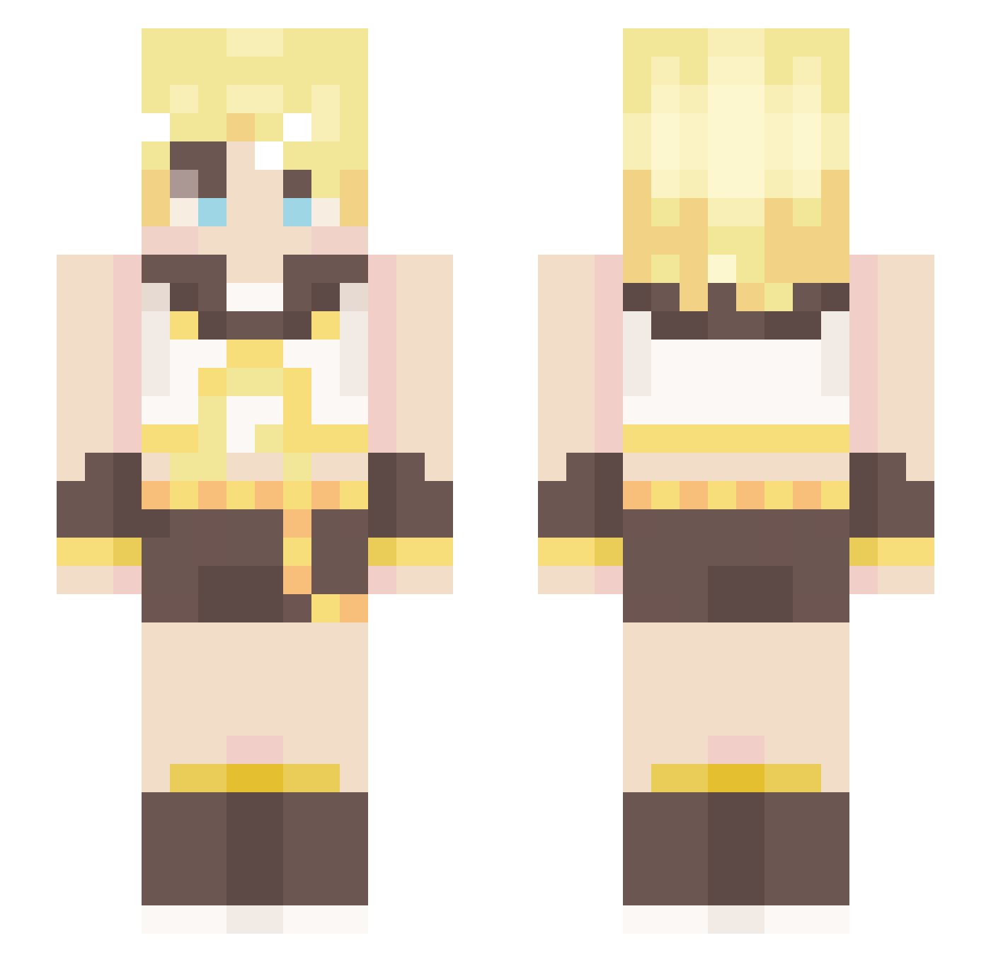 AwesomeAbi99 Minecraft skin, front and back view