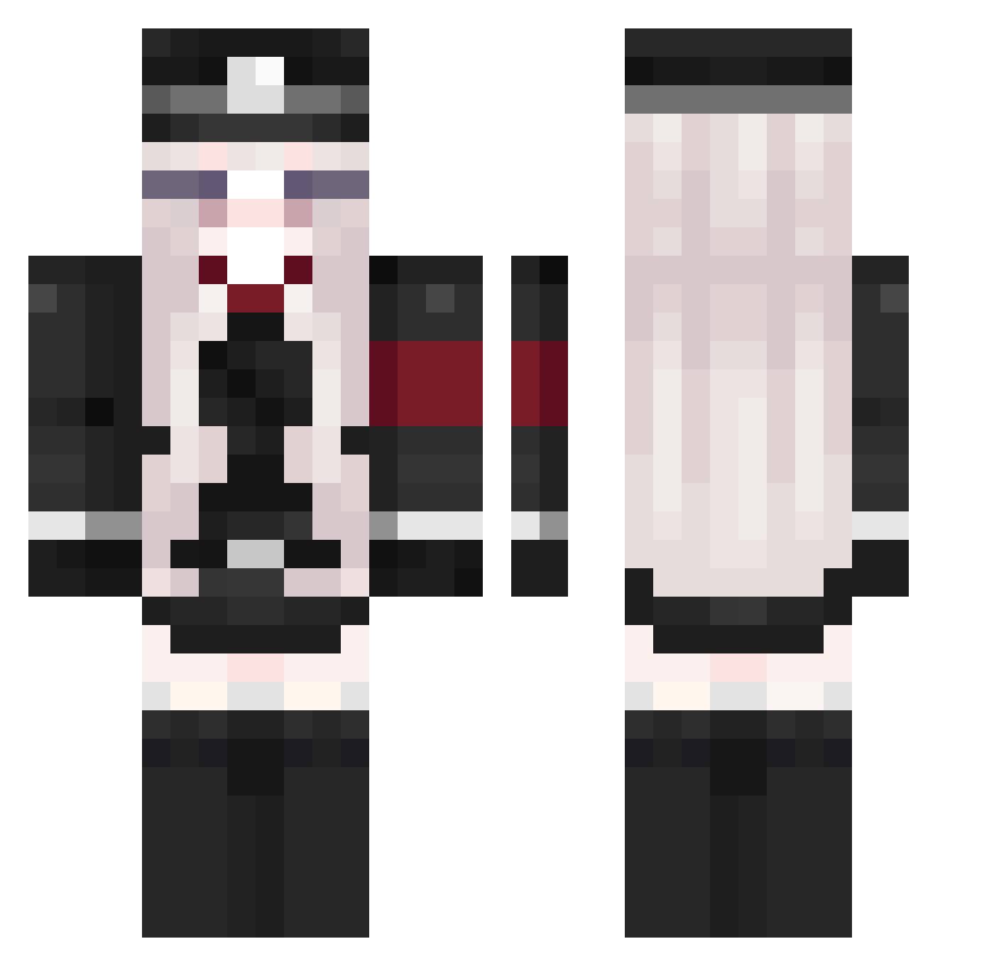 blackchleeb44 Minecraft skin, front and back view