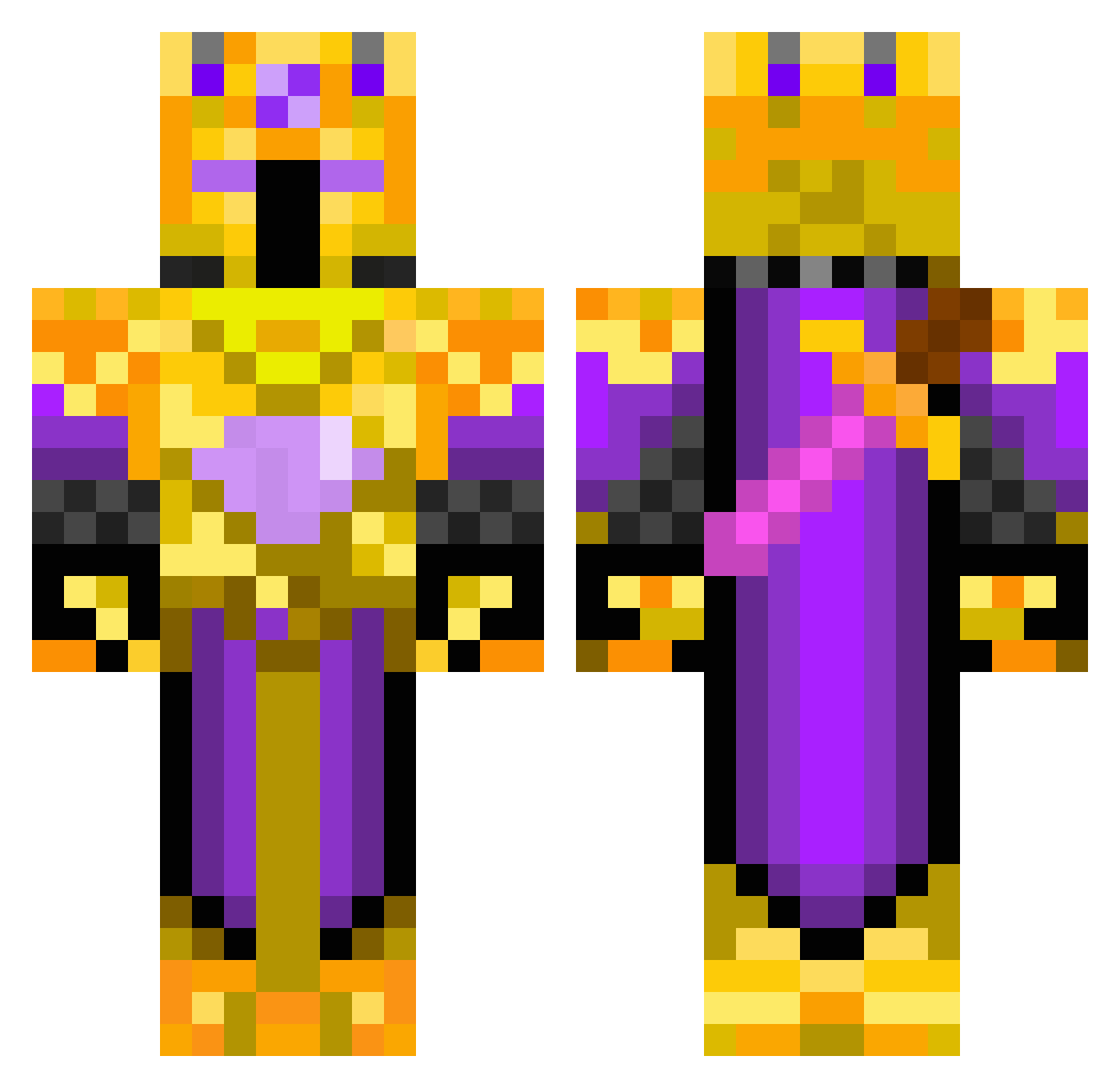 WightKnight24 Minecraft skin, front and back view