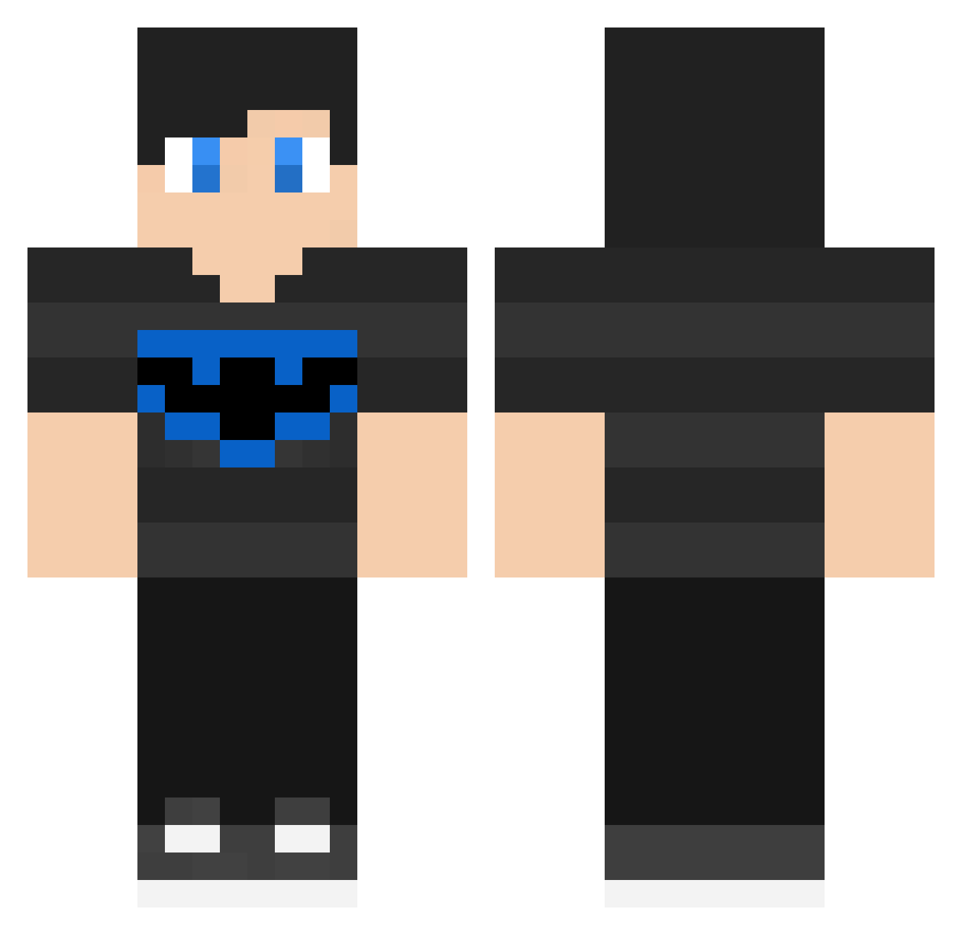 SeydisHyper Minecraft skin, front and back view